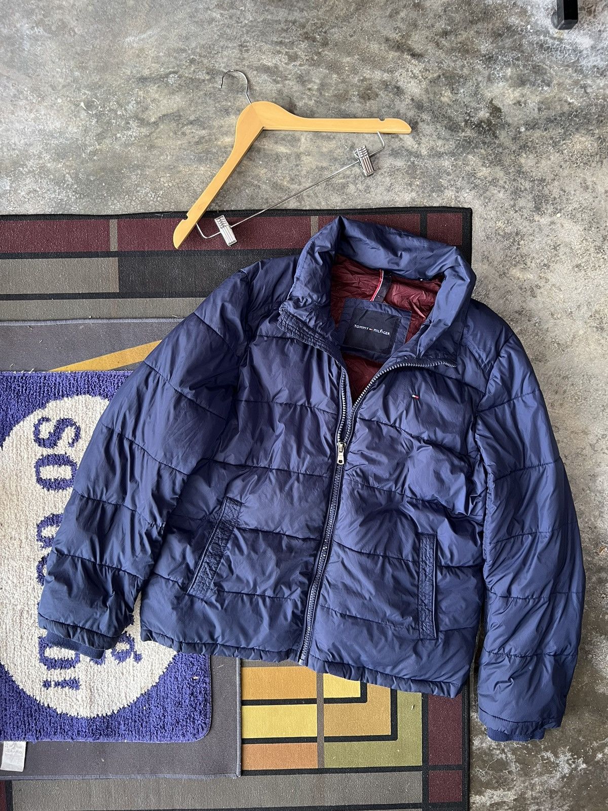 Tommy Hilfiger 🔥Vintage Tommy Hilfiger Down Puffer Jacket Size US L / EU 52-54 / 3 - 2 Thumbnail