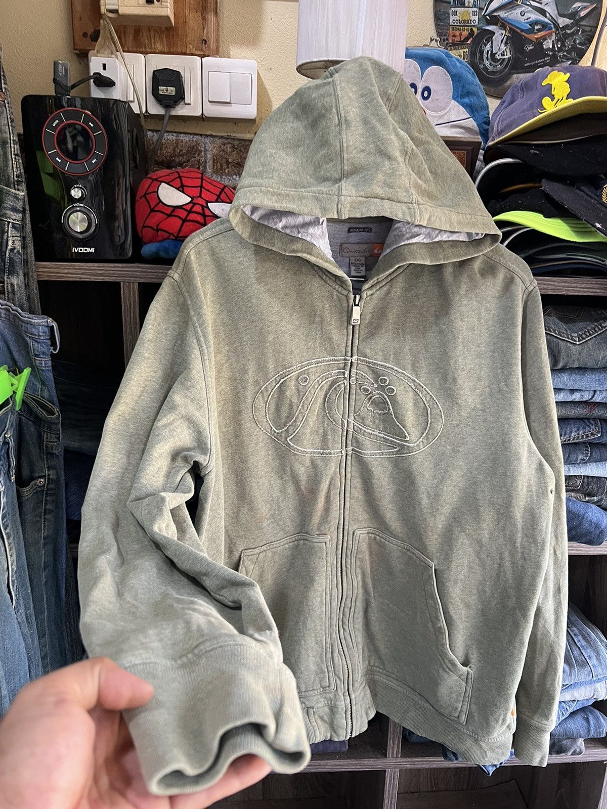 Quiksilver 🔥Distressed Quiksilver Zipper Hoodies Size US L / EU 52-54 / 3 - 9 Thumbnail