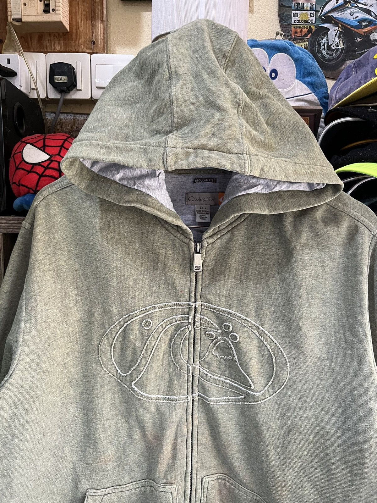 Quiksilver 🔥Distressed Quiksilver Zipper Hoodies Size US L / EU 52-54 / 3 - 3 Thumbnail