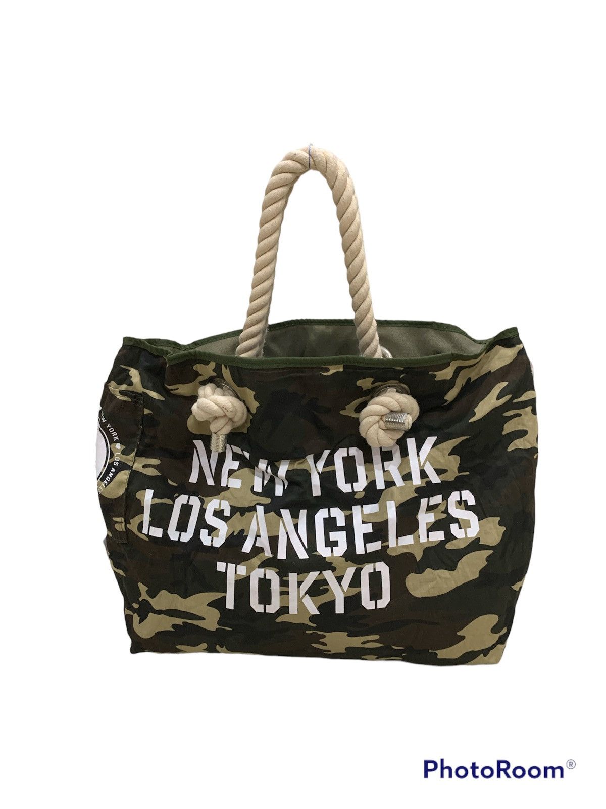 Opening Ceremony OPENING CEREMONY GREEN ARMY CAMO REVERSIBLE TOTE BAG Size ONE SIZE - 2 Thumbnail
