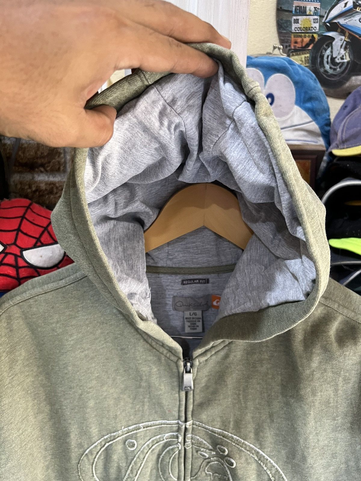Quiksilver 🔥Distressed Quiksilver Zipper Hoodies Size US L / EU 52-54 / 3 - 11 Thumbnail