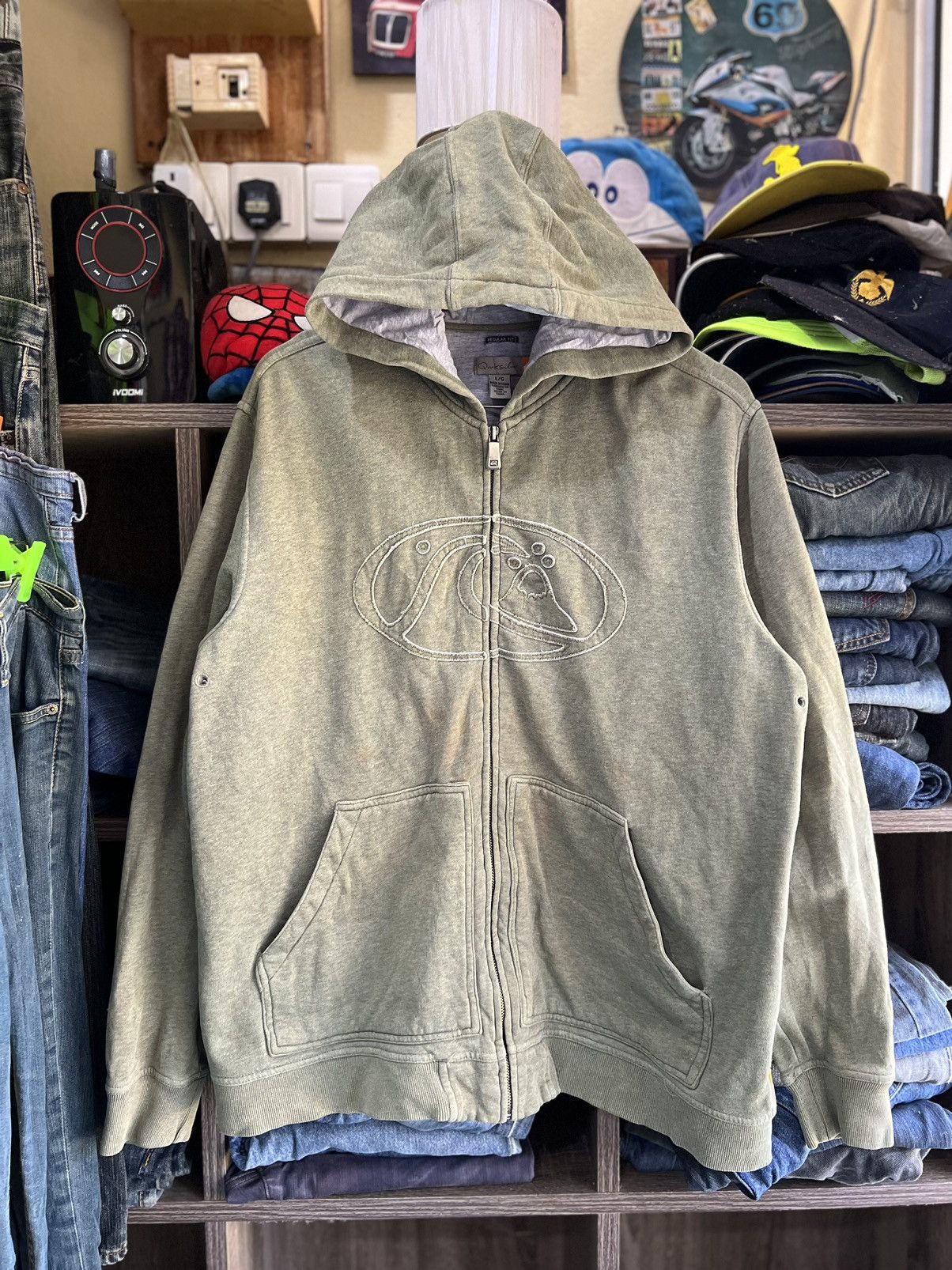 Quiksilver 🔥Distressed Quiksilver Zipper Hoodies Size US L / EU 52-54 / 3 - 1 Thumbnail