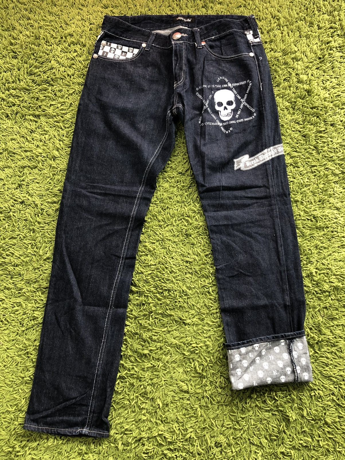 Undercover Skulls Bones Big Logo Jeans Denim Size US 34 / EU 50 - 1 Thumbnail