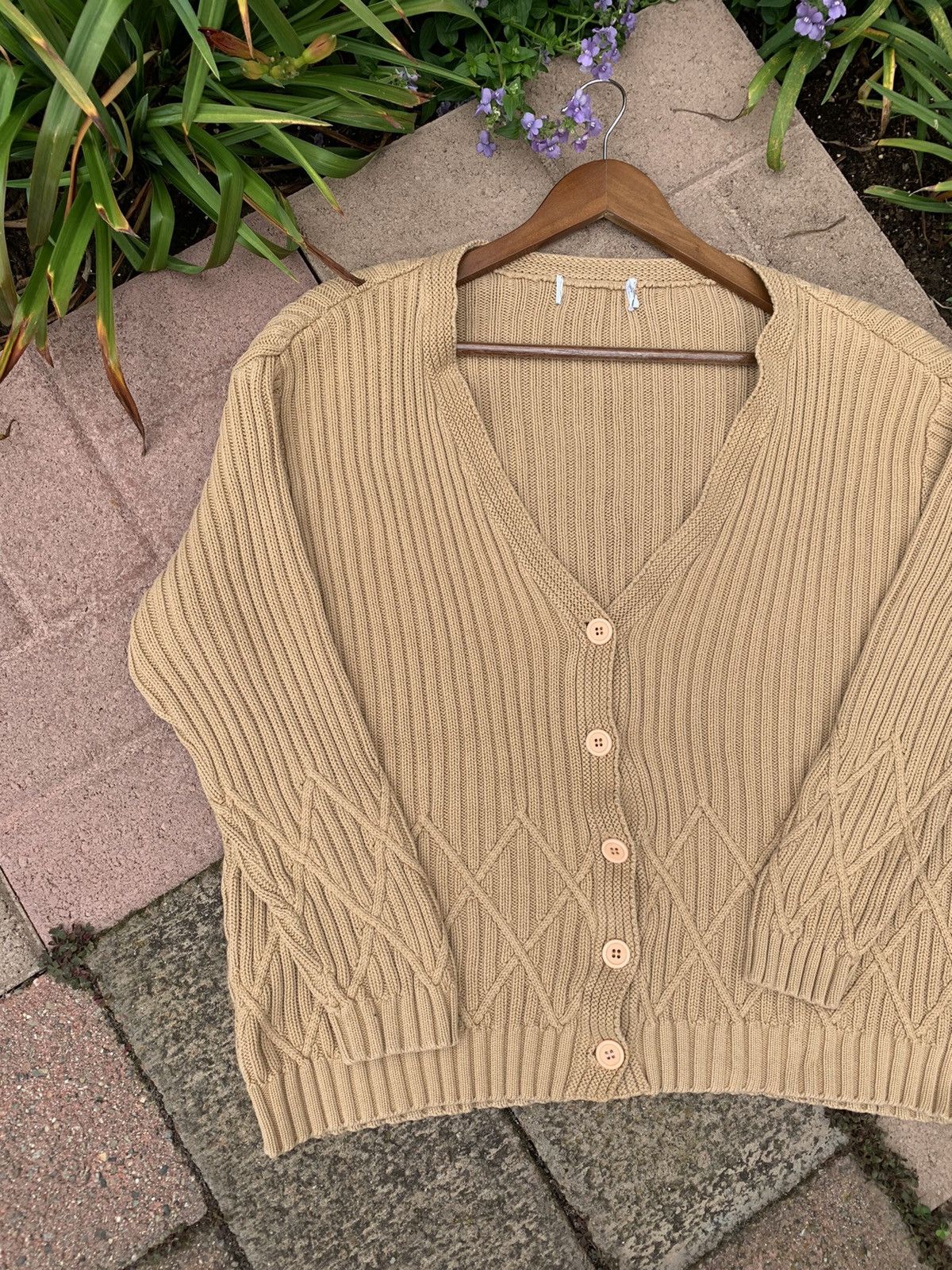 Japanese Brand RARE vintage hand knit cardigan sweater Size US M / EU 48-50 / 2 - 1 Thumbnail