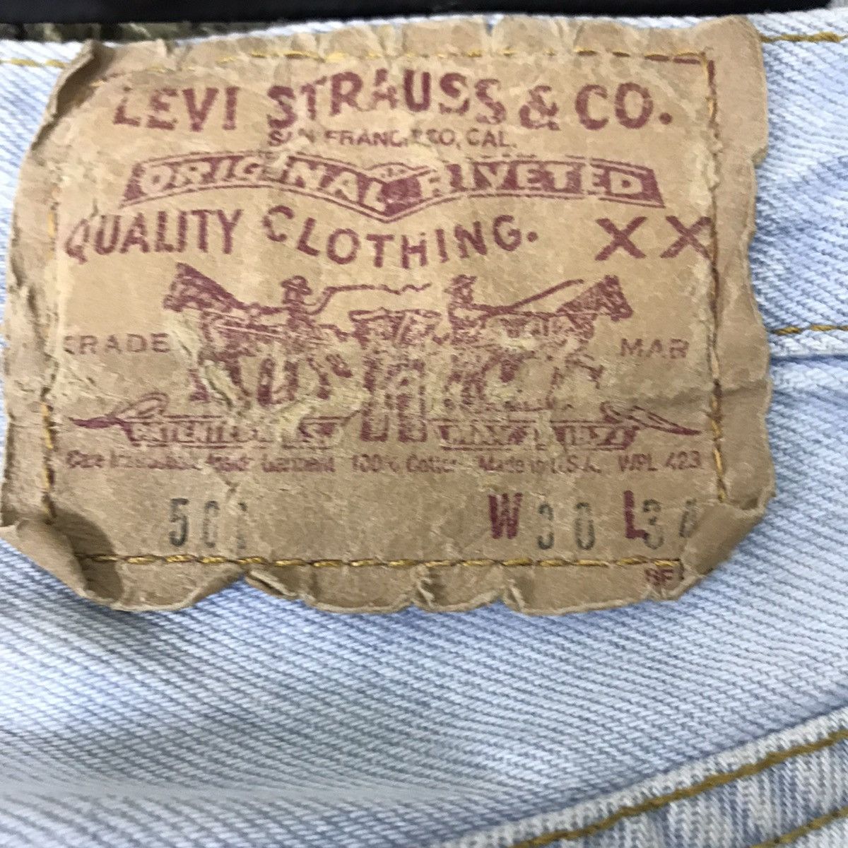 Levi's Vintage 80s Levis 501 Lightwash Jeans Size US 29 - 14 Thumbnail