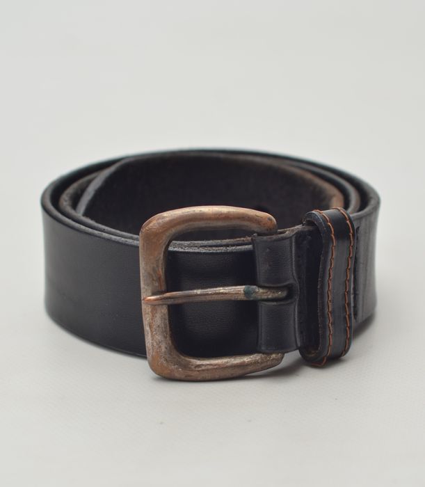 Vintage Levi's Vintage Men's Black Leather Belt Made in Italy Grailed