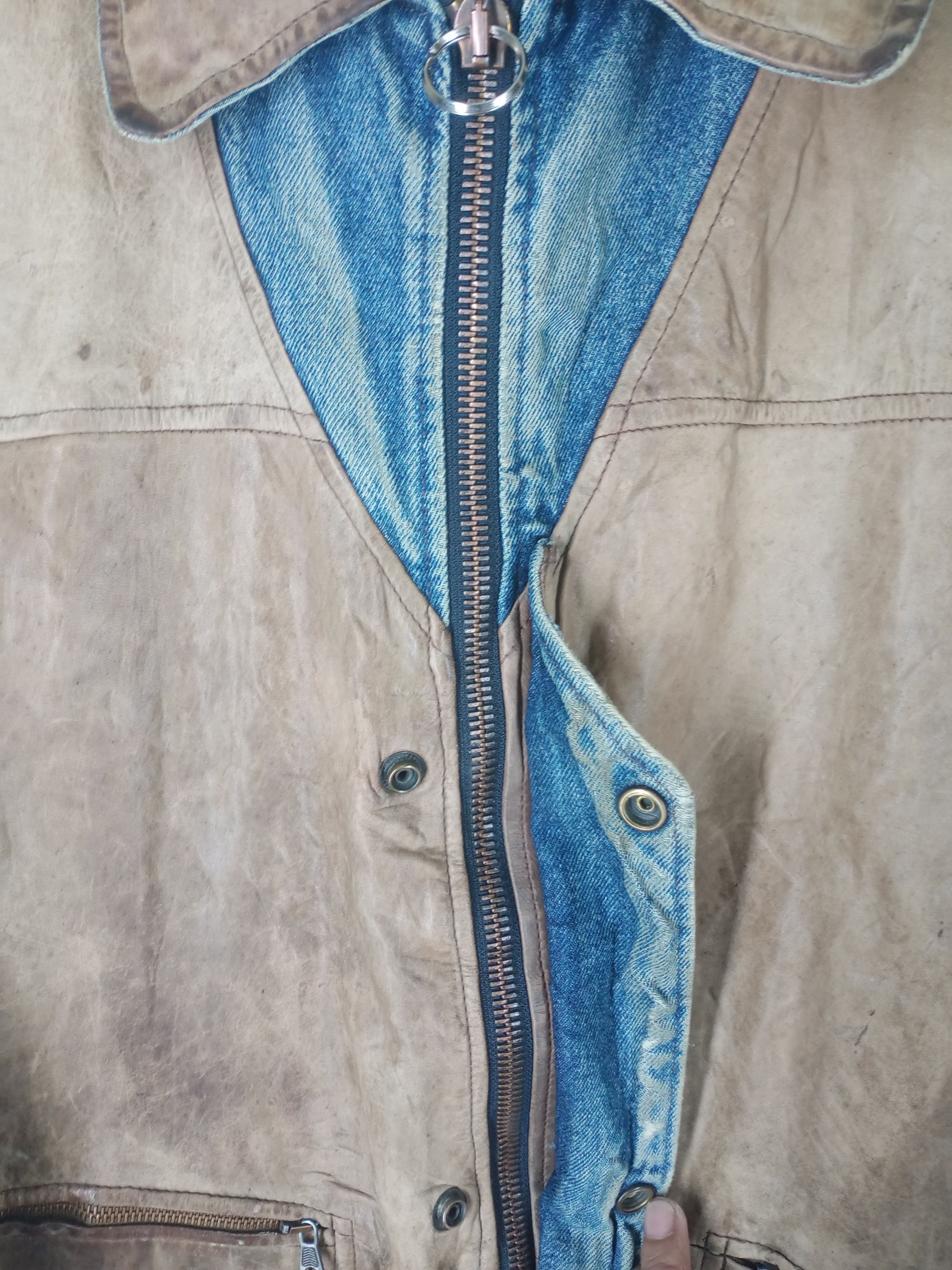 Marlboro Vintage 1980s Marlboro Classics Leather Jeans Jacket Size US L / EU 52-54 / 3 - 9 Thumbnail