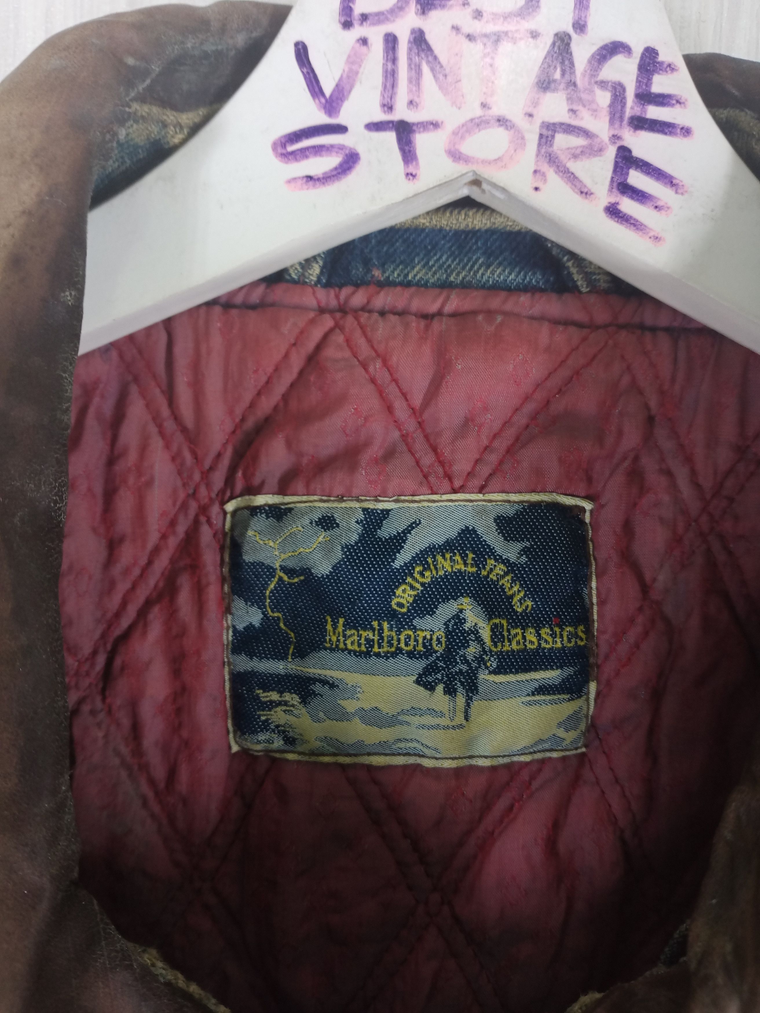 Marlboro Vintage 1980s Marlboro Classics Leather Jeans Jacket Size US L / EU 52-54 / 3 - 11 Thumbnail