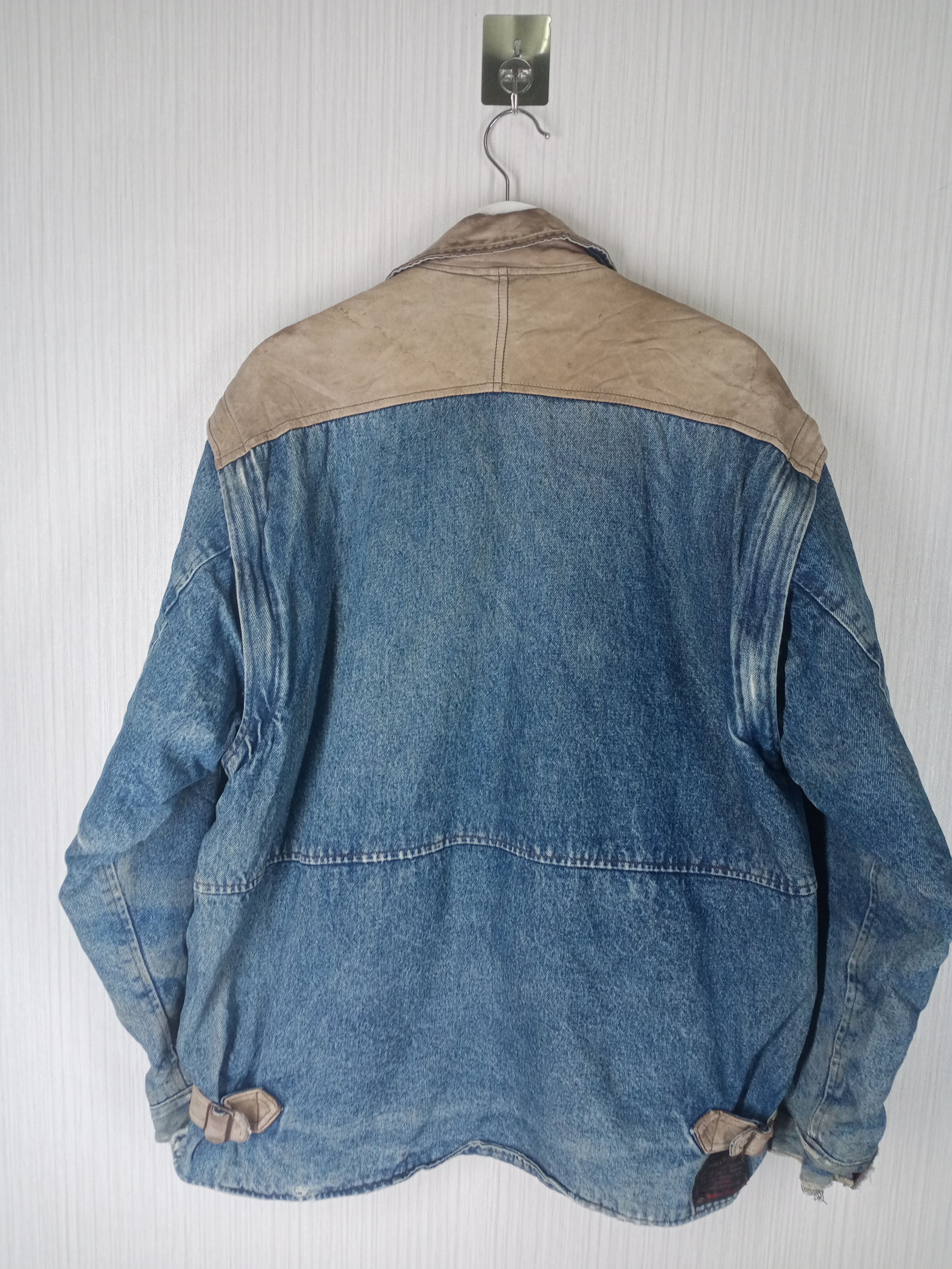Marlboro Vintage 1980s Marlboro Classics Leather Jeans Jacket Size US L / EU 52-54 / 3 - 5 Thumbnail
