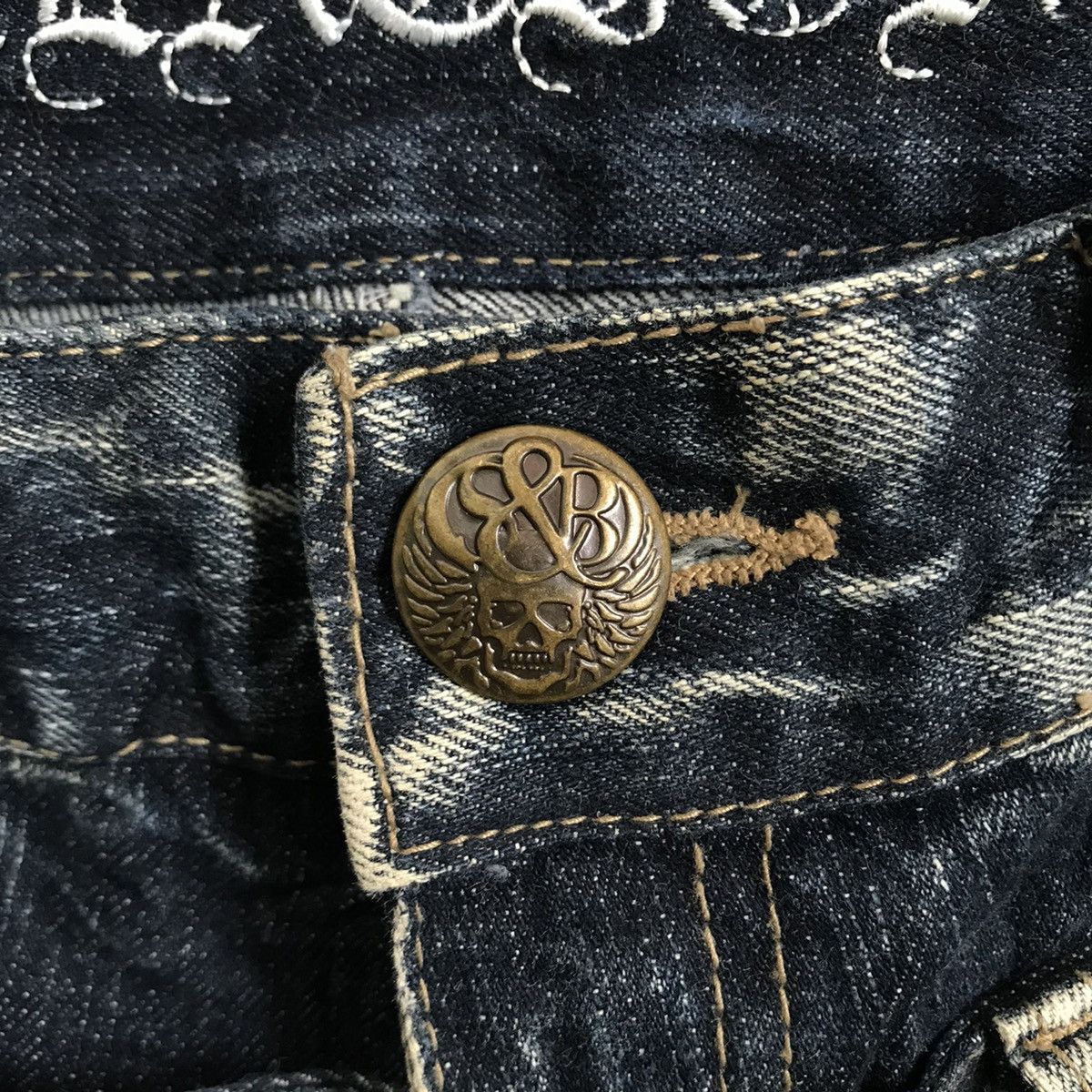 Hysteric Glamour Creation Skulls Japanese Brand Jeans Denim Size US 29 - 7 Thumbnail