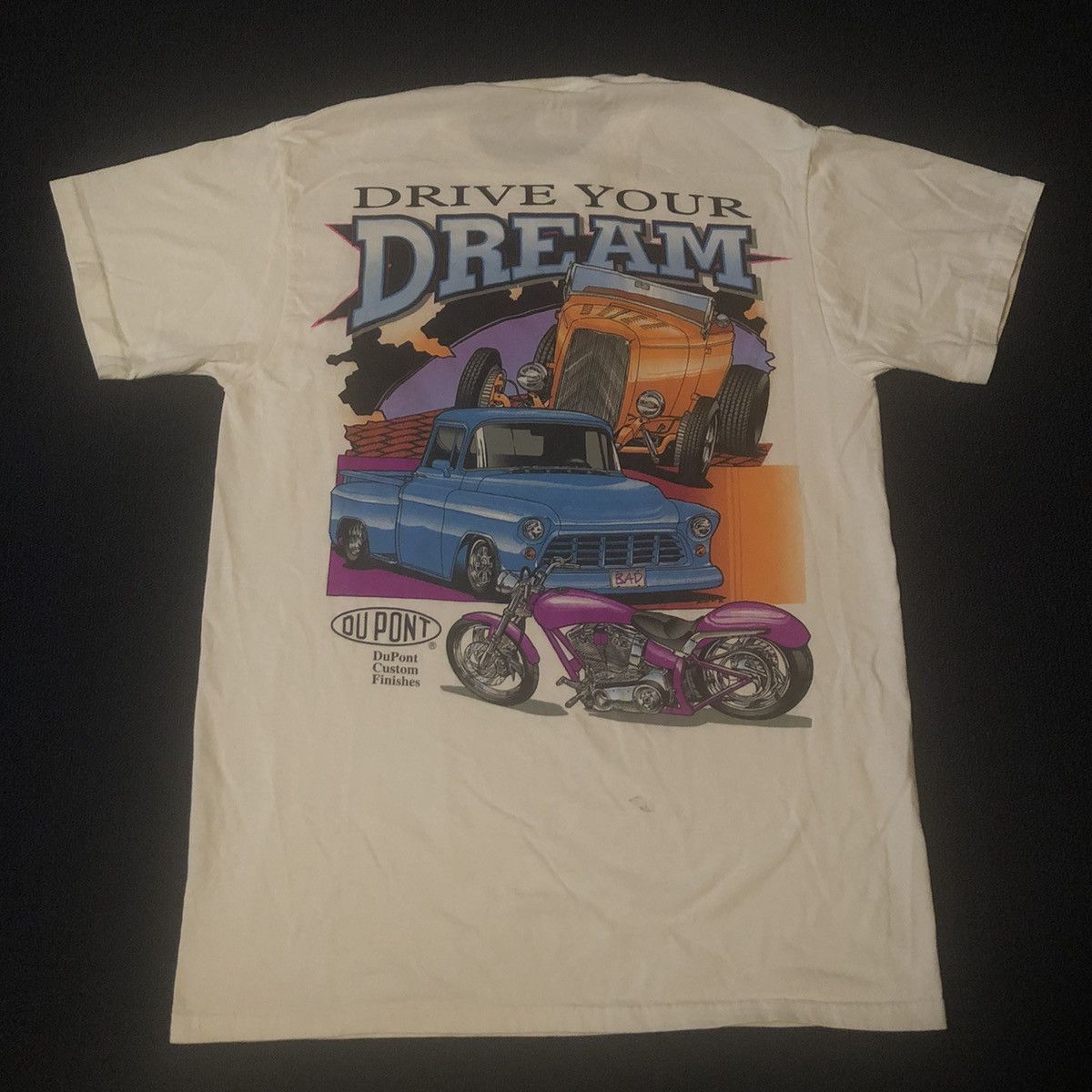 DuPont Vintage 90s DuPont Custom Finishes Drive Your Dream T Shirt Size US M / EU 48-50 / 2 - 3 Thumbnail