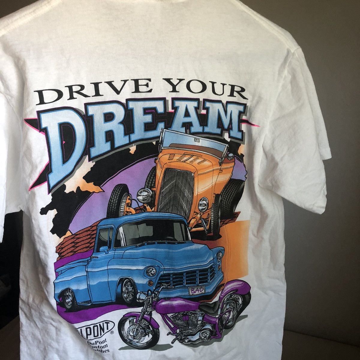 DuPont Vintage 90s DuPont Custom Finishes Drive Your Dream T Shirt Size US M / EU 48-50 / 2 - 1 Thumbnail