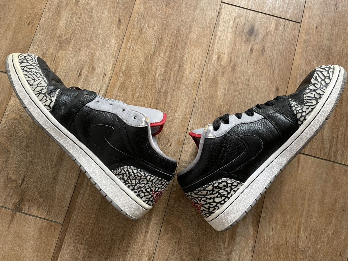 Jordan Brand Size 10 Nike Air Jordan 1 Phat Low OG Black Cement 3 4 Mid Size US 10 / EU 43 - 7 Thumbnail