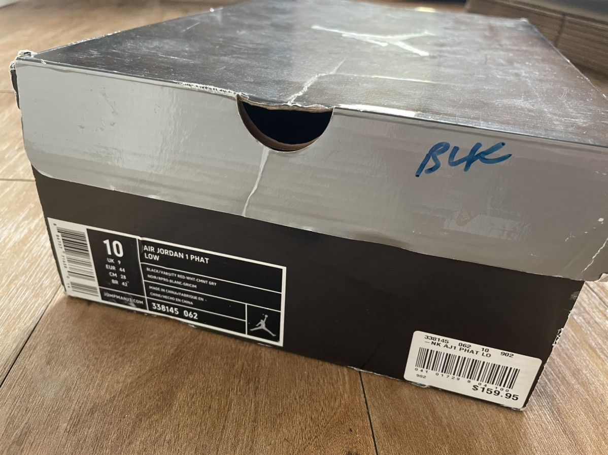 Jordan Brand Size 10 Nike Air Jordan 1 Phat Low OG Black Cement 3 4 Mid Size US 10 / EU 43 - 16 Thumbnail