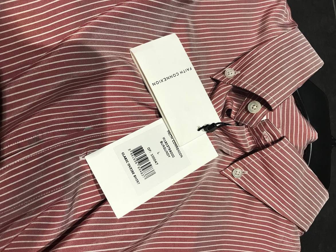 Faith Connexion S-M-L / Burgundy Button Up In Silk Size US M / EU 48-50 / 2 - 6 Thumbnail