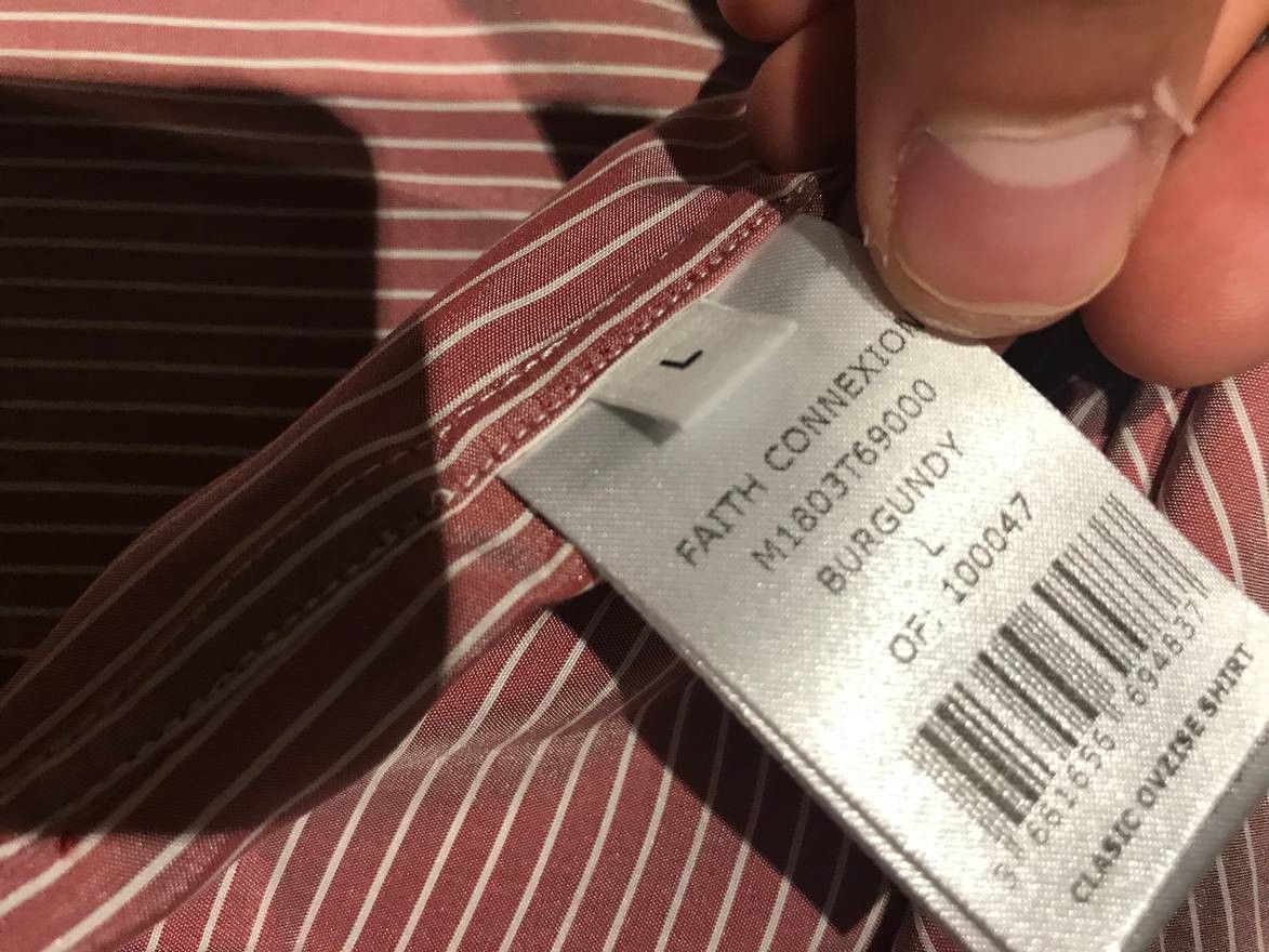 Faith Connexion S-M-L / Burgundy Button Up In Silk Size US M / EU 48-50 / 2 - 3 Thumbnail