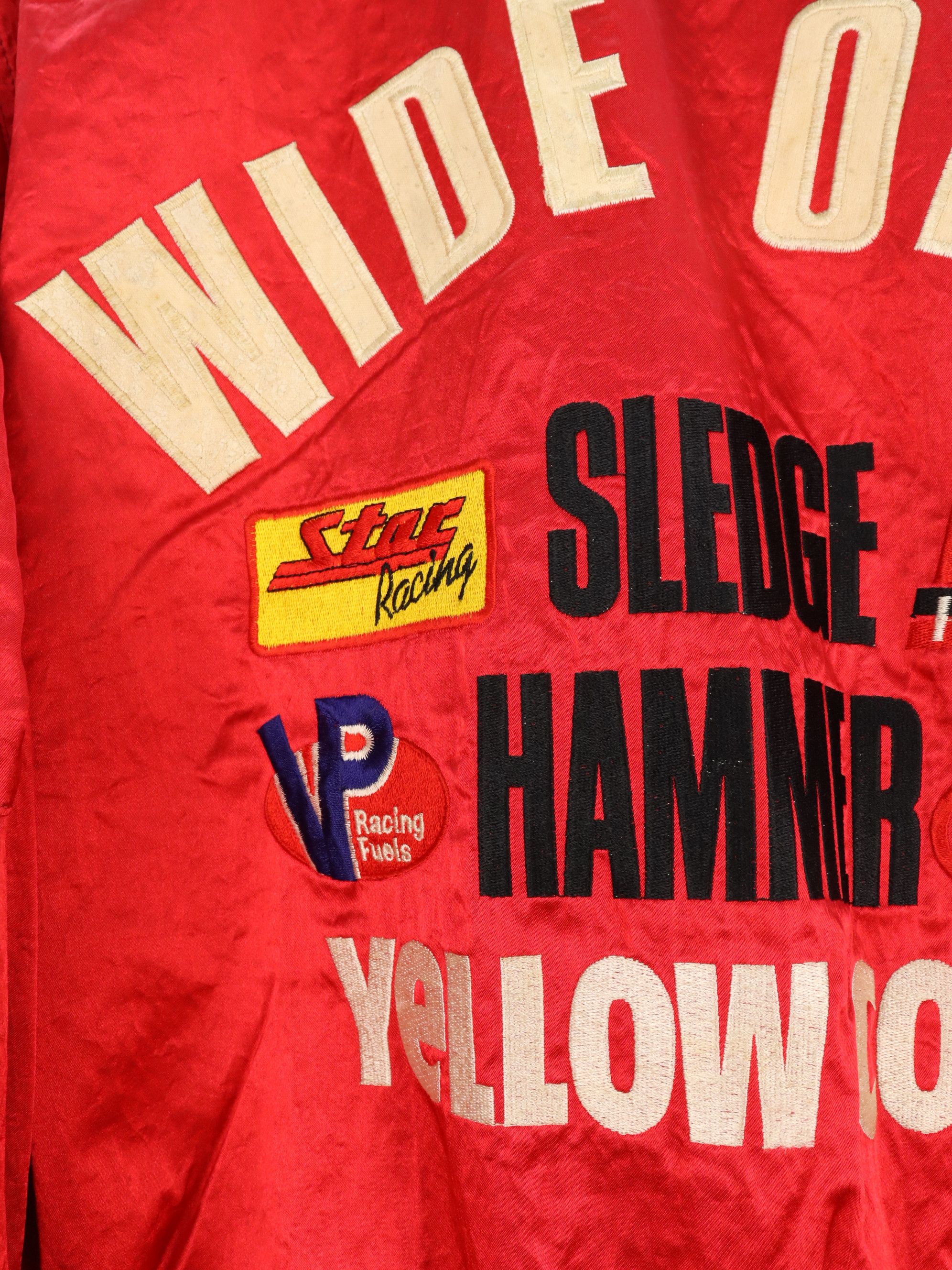 YELLOW CORN 'Sledge Hammer' Wide Open Spellout Racing Bomber Jacket Size US L / EU 52-54 / 3 - 10 Thumbnail