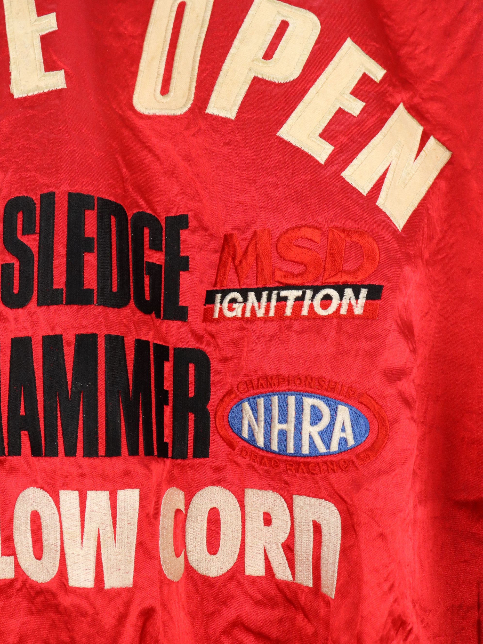 YELLOW CORN 'Sledge Hammer' Wide Open Spellout Racing Bomber Jacket Size US L / EU 52-54 / 3 - 9 Thumbnail