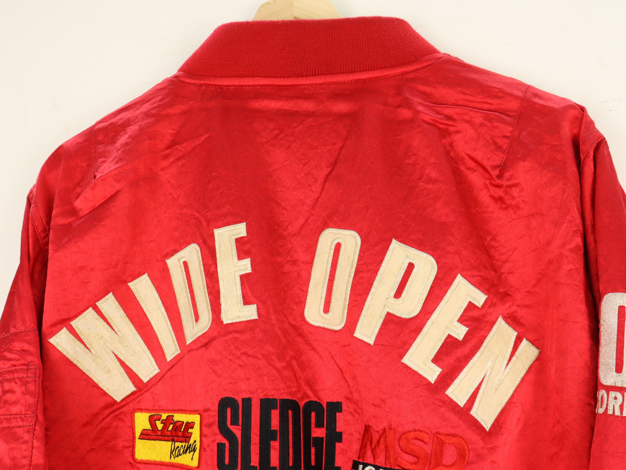 YELLOW CORN 'Sledge Hammer' Wide Open Spellout Racing Bomber Jacket Size US L / EU 52-54 / 3 - 8 Thumbnail