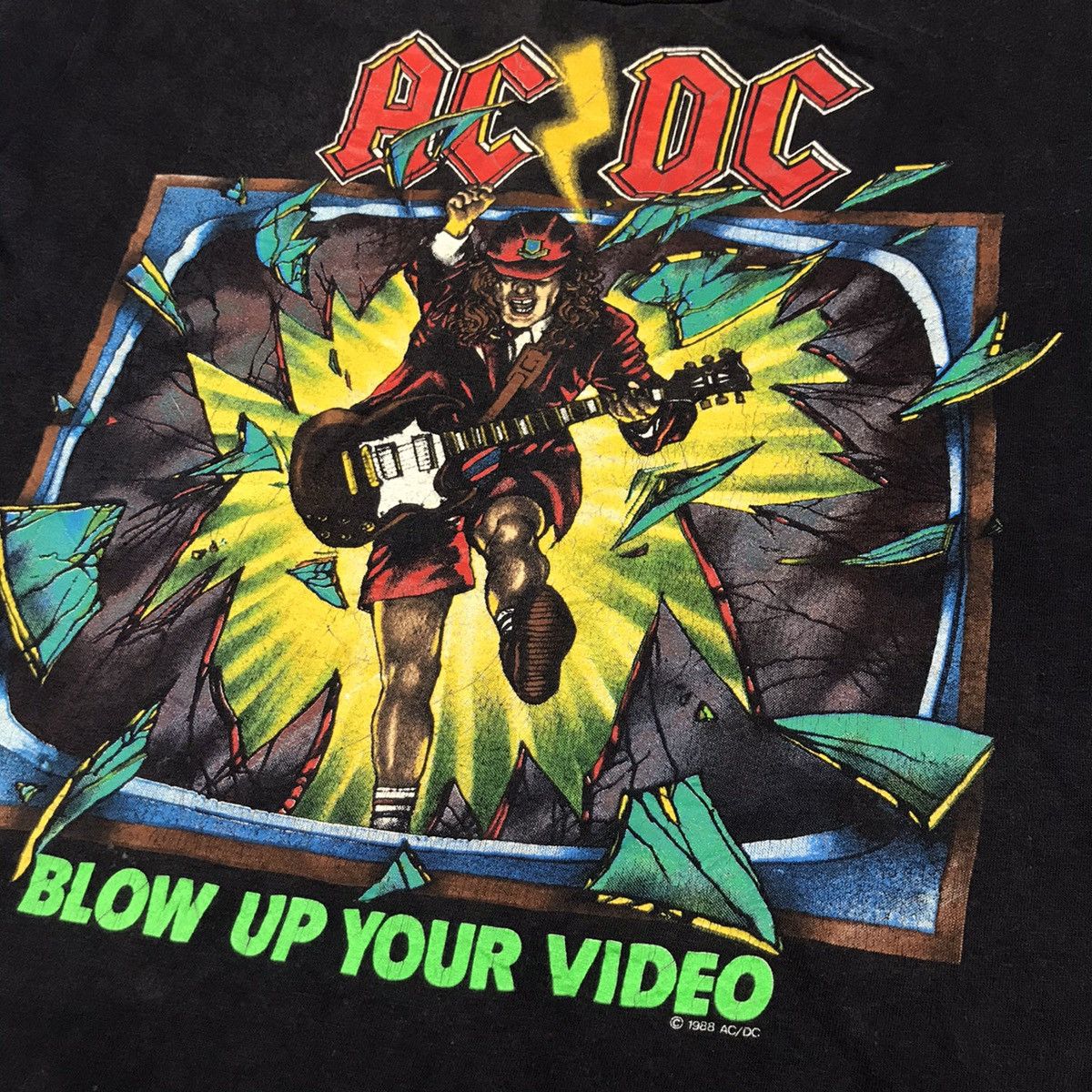 AC/DC × Band Tees × Vintage Rare vintage 80s AC/DC Blow up your video promo t-shirt Size US M / EU 48-50 / 2 - 5 Thumbnail