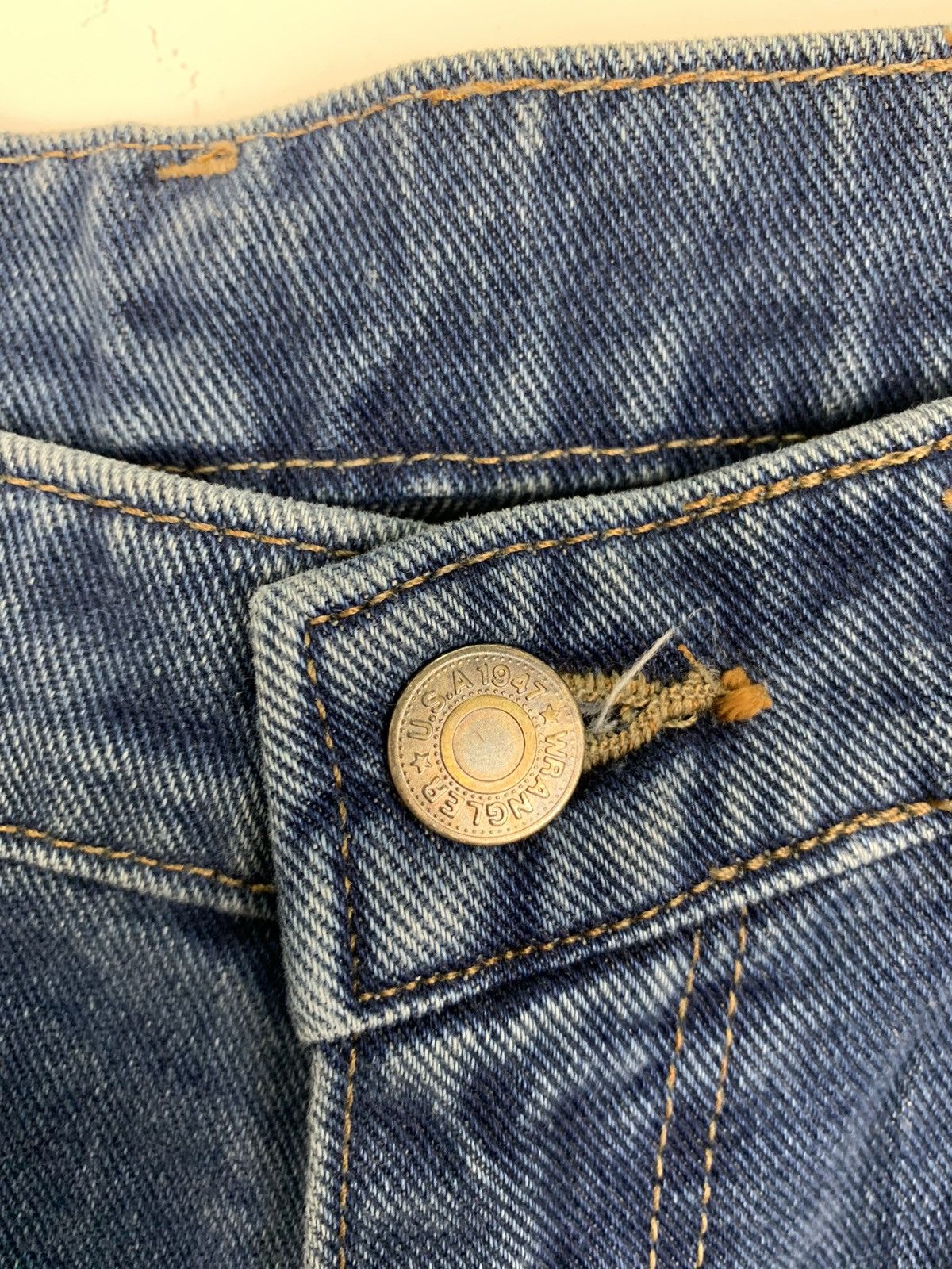 Japanese Brand × Wrangler Vintage 40s WRANGLER Deadstock Cowboy Distressed Denim Jean Size US 31 - 7 Thumbnail