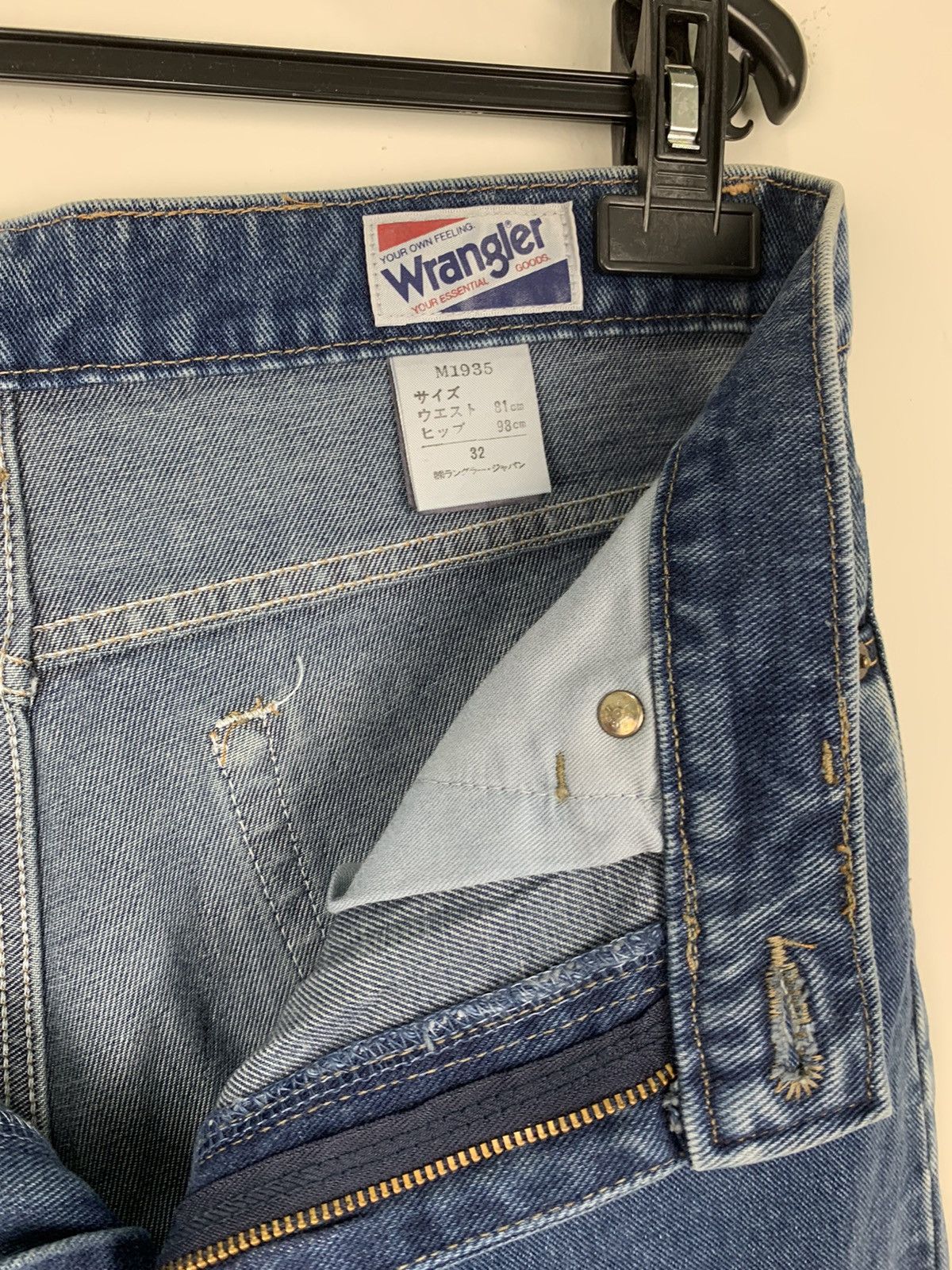 Japanese Brand × Wrangler Vintage 40s WRANGLER Deadstock Cowboy Distressed Denim Jean Size US 31 - 20 Thumbnail