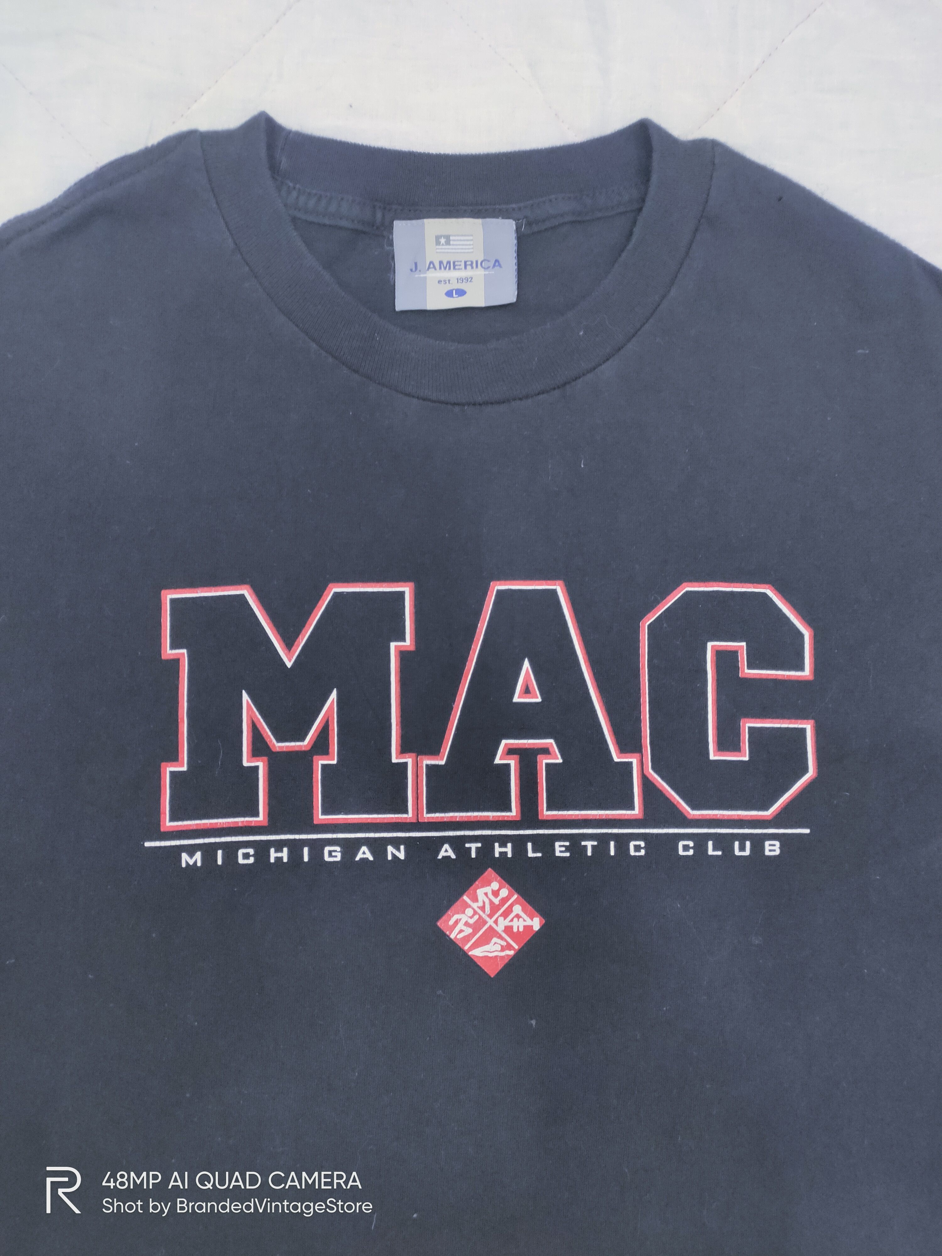 J. America Vintage MAC Michigan Athletic Club Sportwear Streetwear Tee Size US L / EU 52-54 / 3 - 3 Thumbnail
