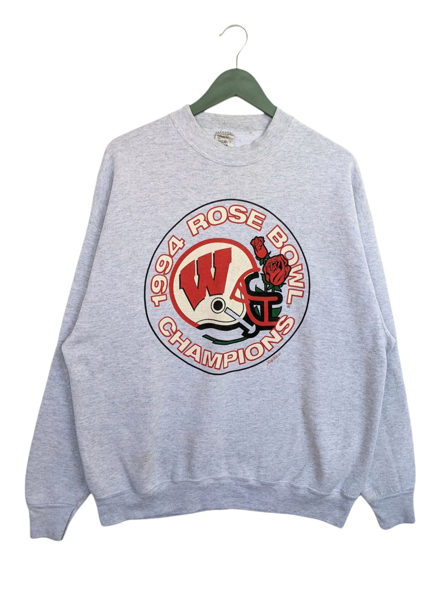 Fruit Of The Loom Vintage 1994 Winconsin Badger Rose Bowl Champions Sweatshirt Size US XL / EU 56 / 4 - 1 Thumbnail
