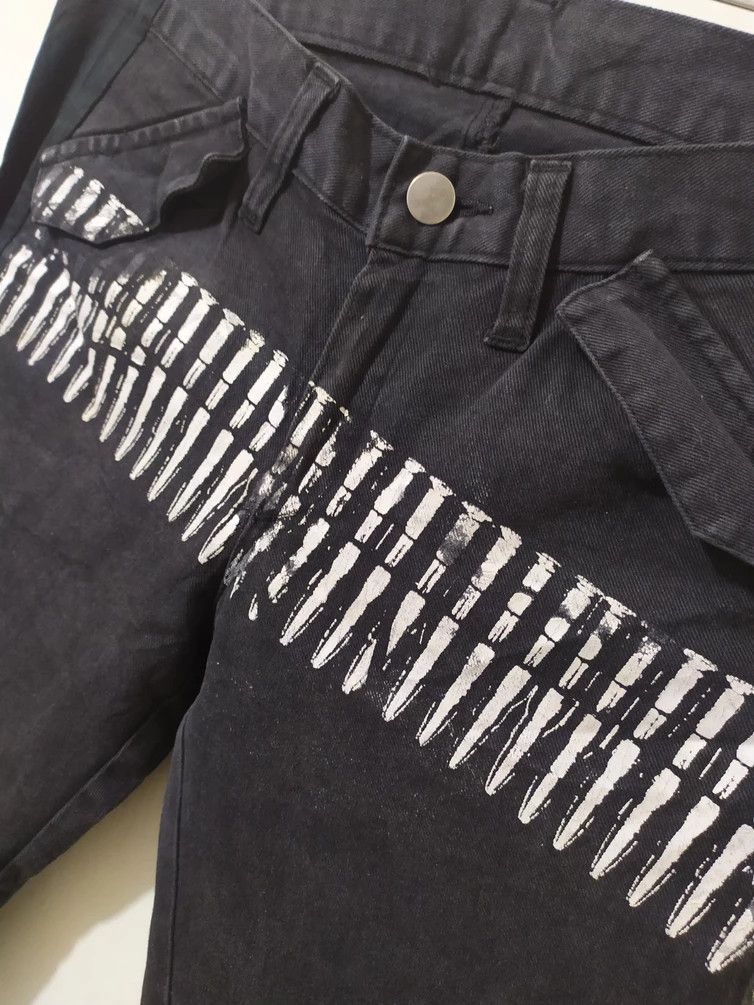 Japanese Brand 🔥Skullism Bullet Print Skinny Stretchable Nice Design Pants Size US 29 - 3 Thumbnail