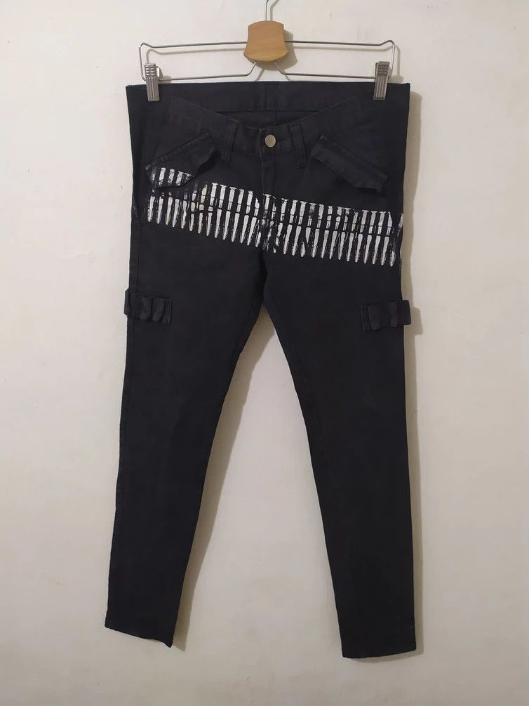 Japanese Brand 🔥Skullism Bullet Print Skinny Stretchable Nice Design Pants Size US 29 - 1 Thumbnail