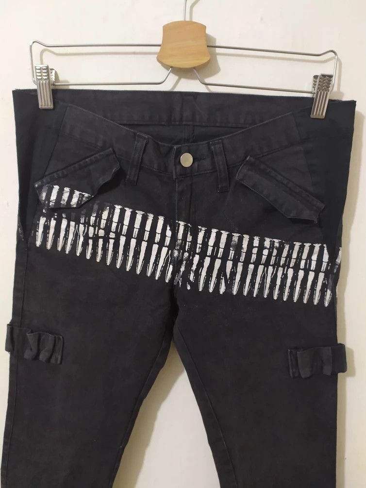 Japanese Brand 🔥Skullism Bullet Print Skinny Stretchable Nice Design Pants Size US 29 - 2 Thumbnail