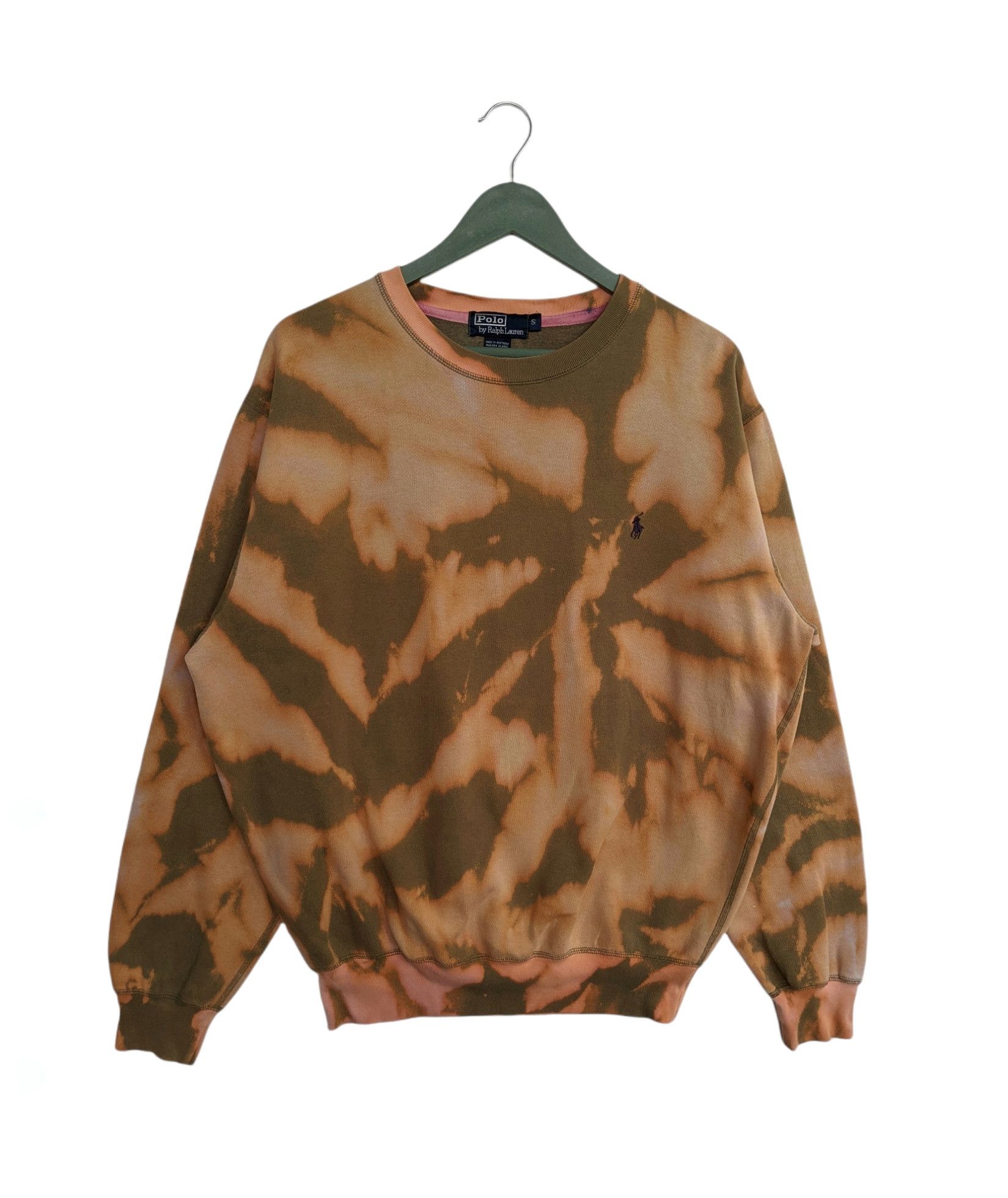 Polo Ralph Lauren Vintage Bleach Custom Made Polo RL Sweatshirt Size US S / EU 44-46 / 1 - 1 Thumbnail