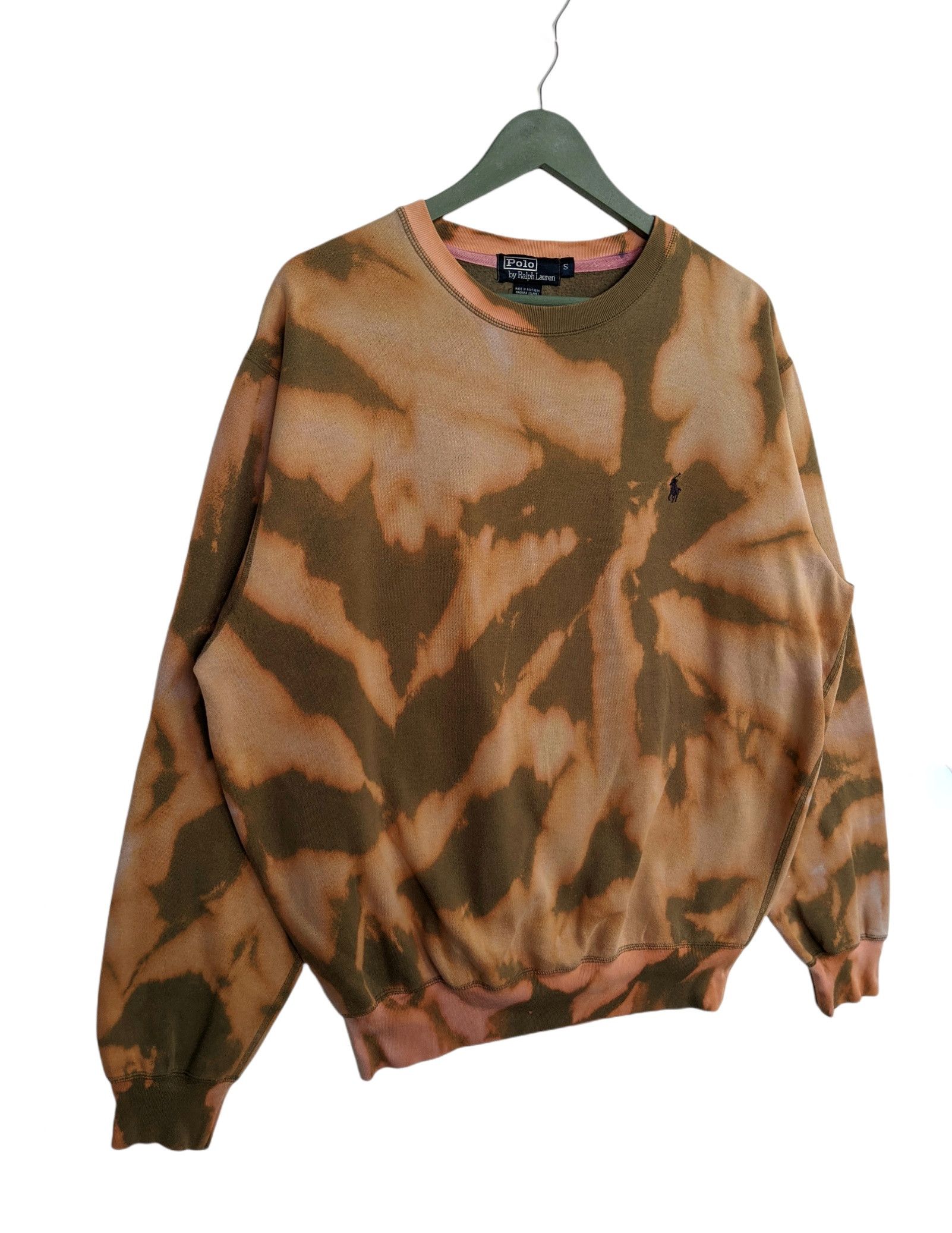 Polo Ralph Lauren Vintage Bleach Custom Made Polo RL Sweatshirt Size US S / EU 44-46 / 1 - 2 Thumbnail