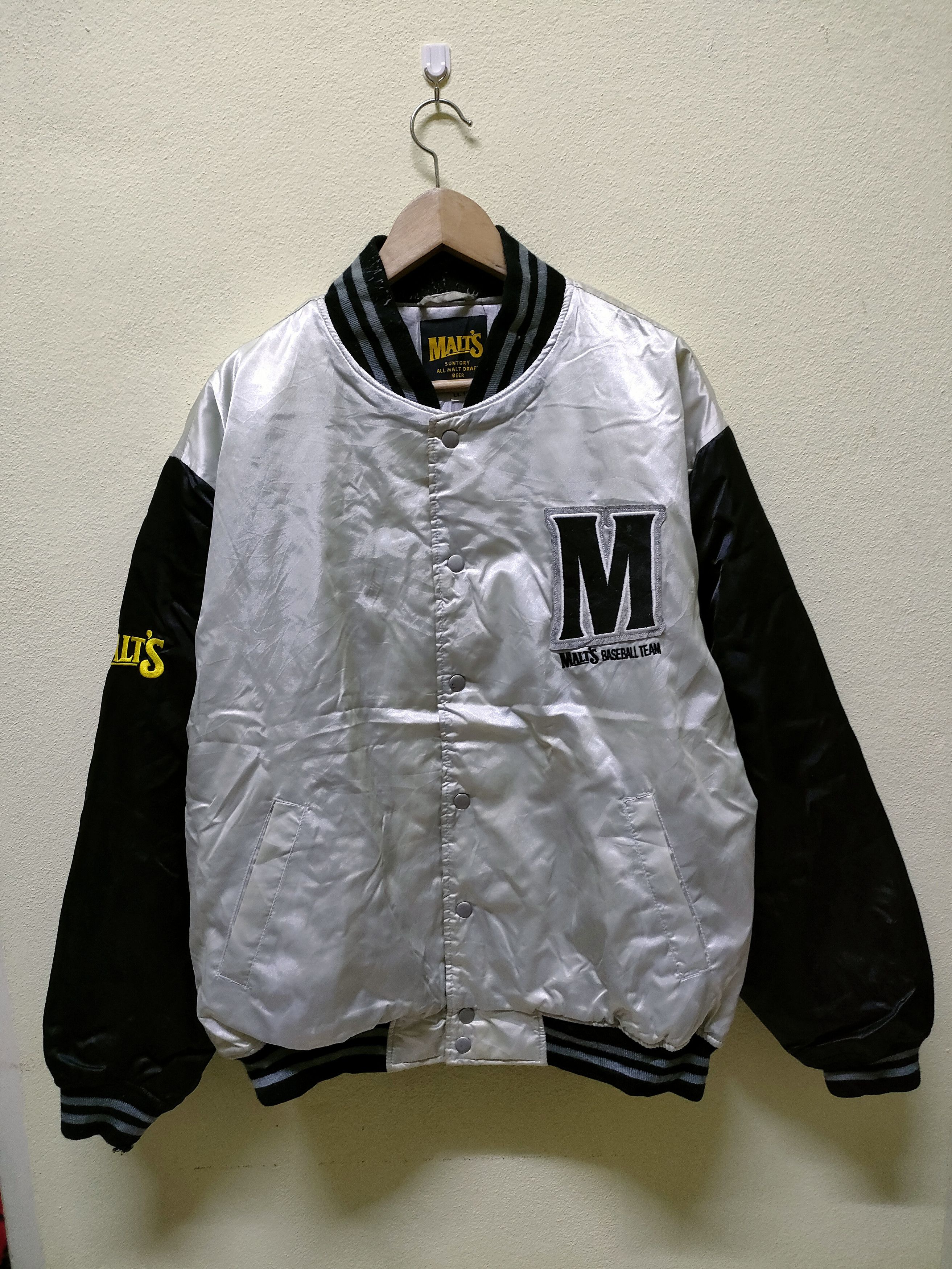 MLB × Vintage Malt's Baseball Team Bomber Jacket Size US L / EU 52-54 / 3 - 1 Thumbnail