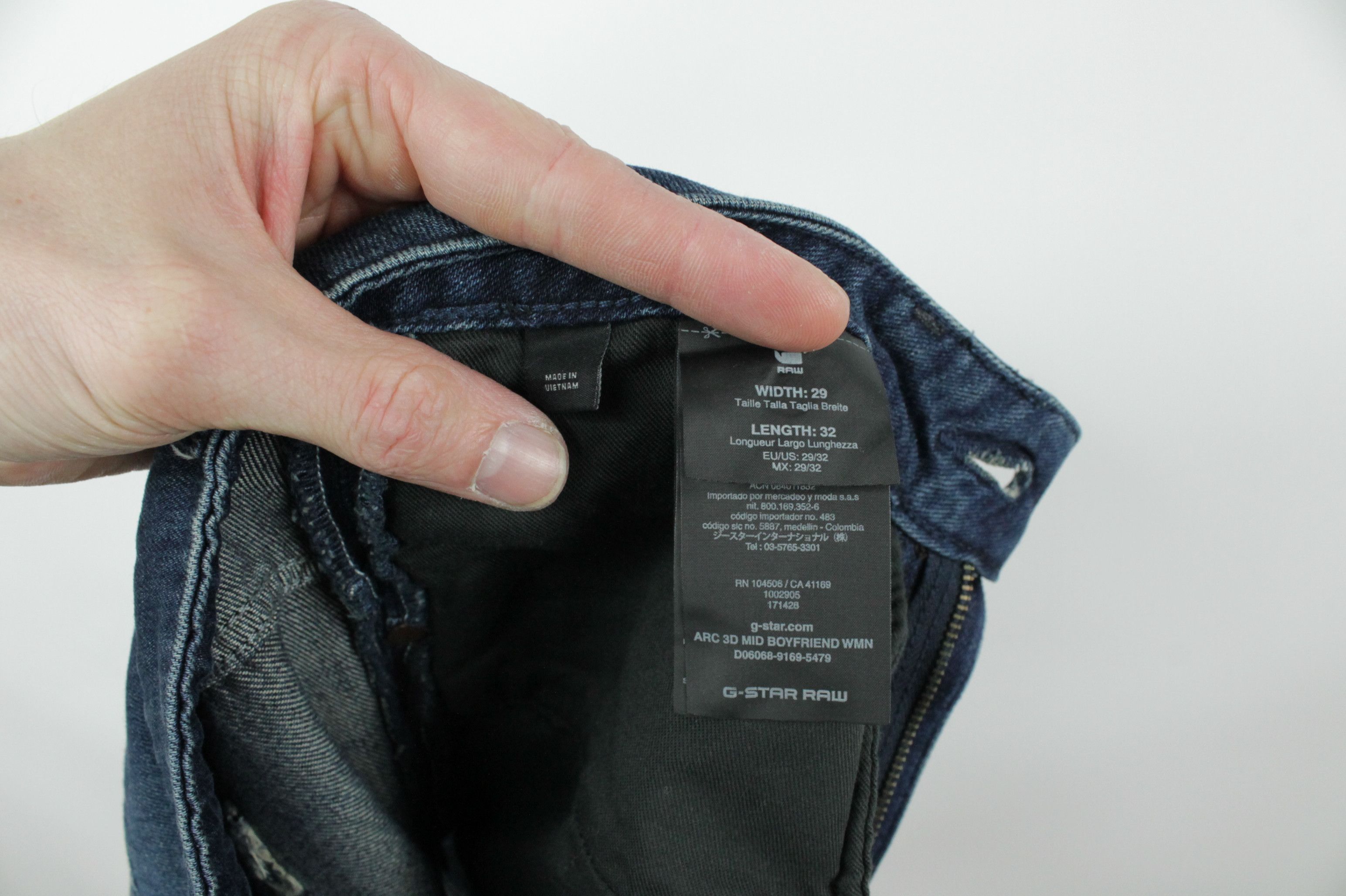 G-Star G-Star Raw Arc 3D Mid Waist Boyfriend Dark blue Jeans WMNS Size 29" - 11 Thumbnail