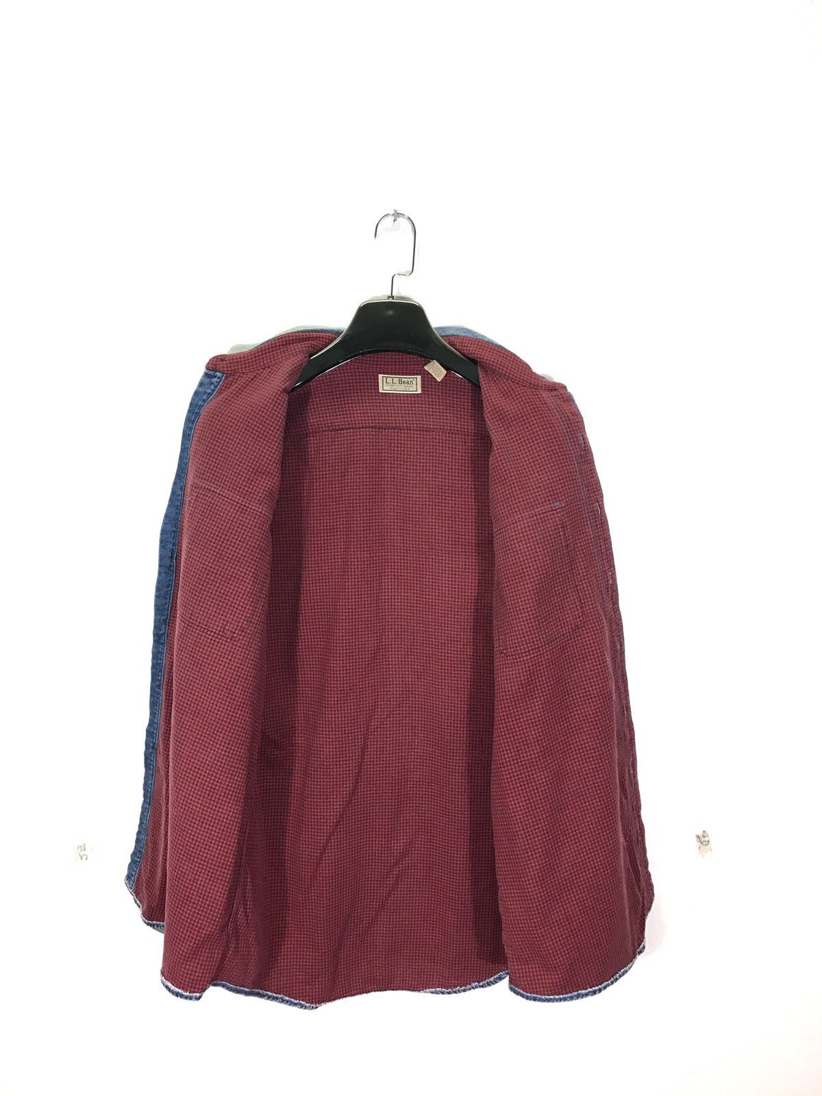 L.L. Bean × Vintage Vintage LL Bean Denim Work Shirt Made In Usa Size US L / EU 52-54 / 3 - 3 Thumbnail