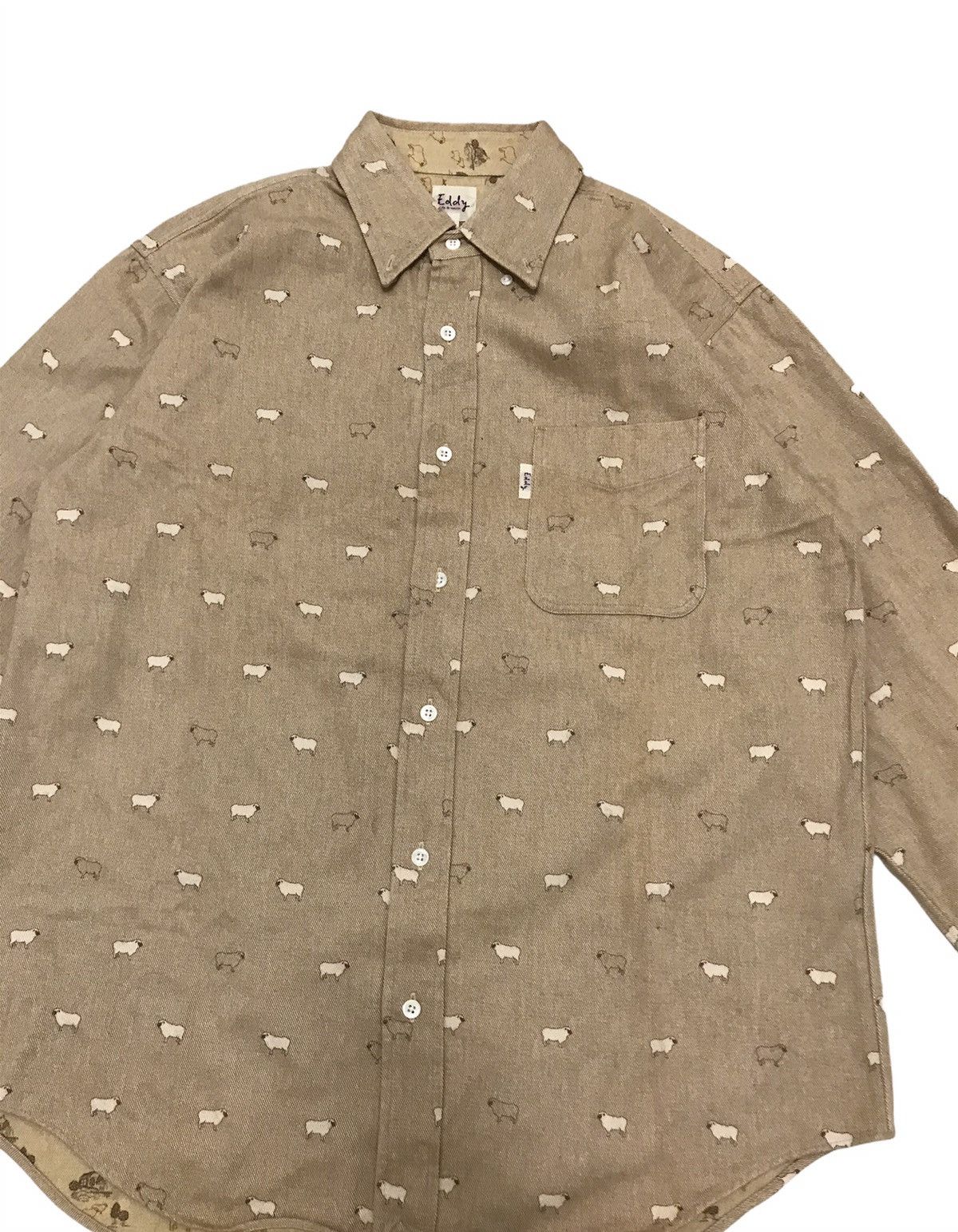 Japanese Brand Made In Japan Eddy Fin De Semaine Sheeps Shirt Size US L / EU 52-54 / 3 - 5 Thumbnail