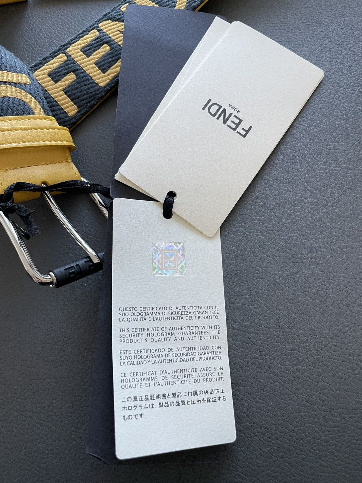 Fendi Rare BrandNEW Runway Limited Edition Fendi Logo Leather Belt Size ONE SIZE - 12 Thumbnail