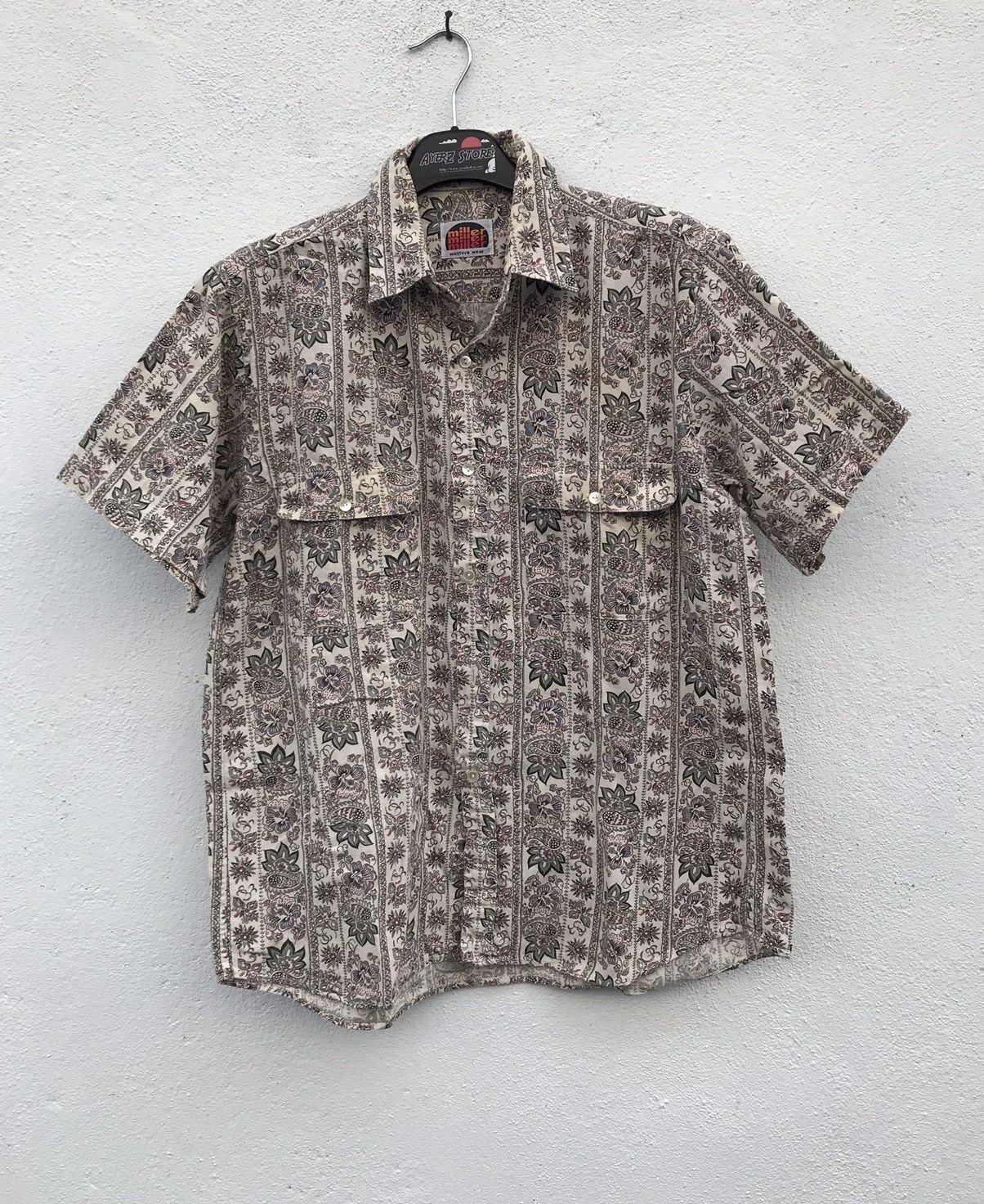 Japanese Brand Miller Western Wear Floral Shirt Size US L / EU 52-54 / 3 - 1 Thumbnail