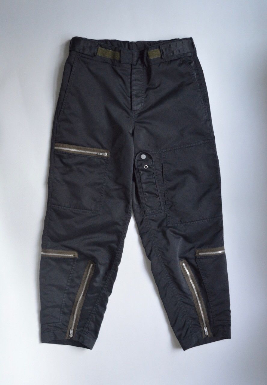 Maison Margiela A/W 19 Sample Black Nylon Astro Cargos Size US 32 / EU 48 - 1 Thumbnail