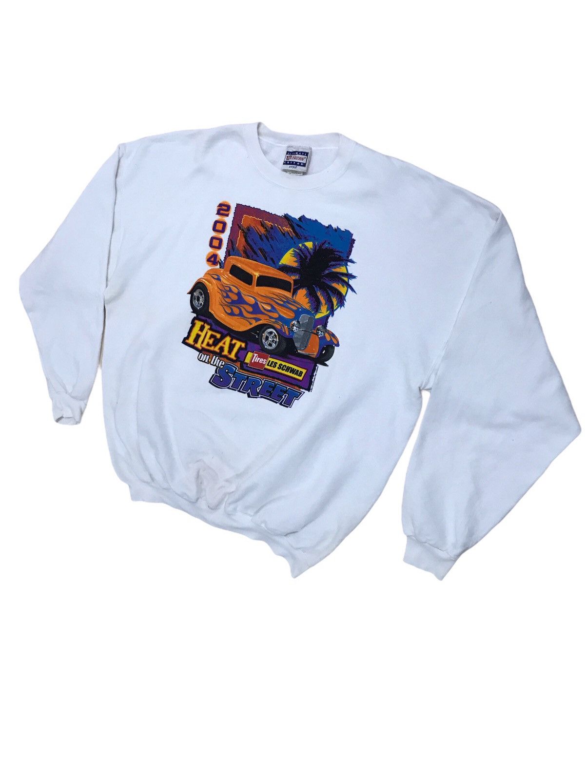 Hanes × Vintage Vintage American Hot Rod Les Schwab 2004 Hip Hop Rare Size US XL / EU 56 / 4 - 2 Thumbnail