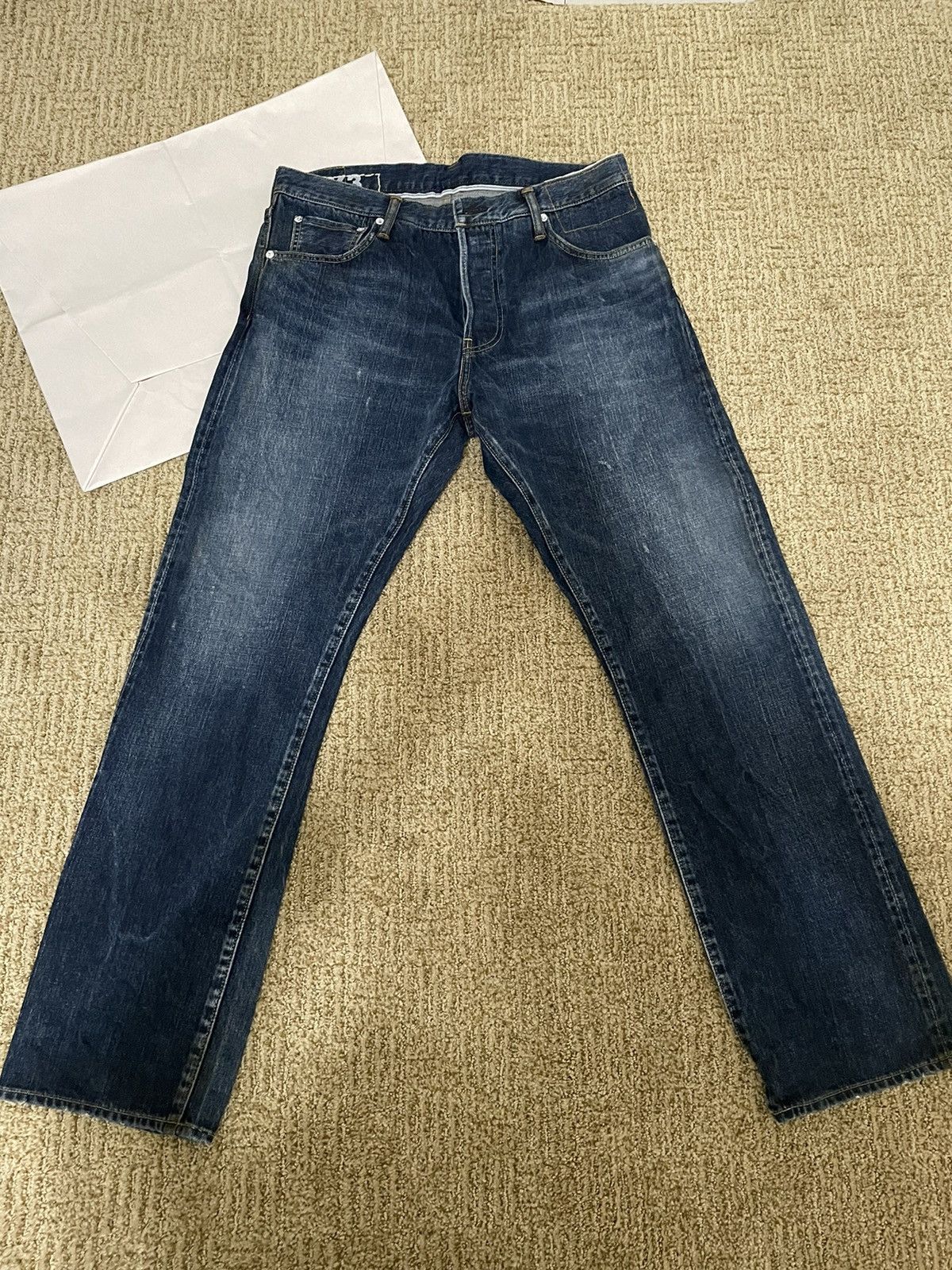 image of Visvim Denim Dry 3 Jeans in Blue, Men's (Size 31)