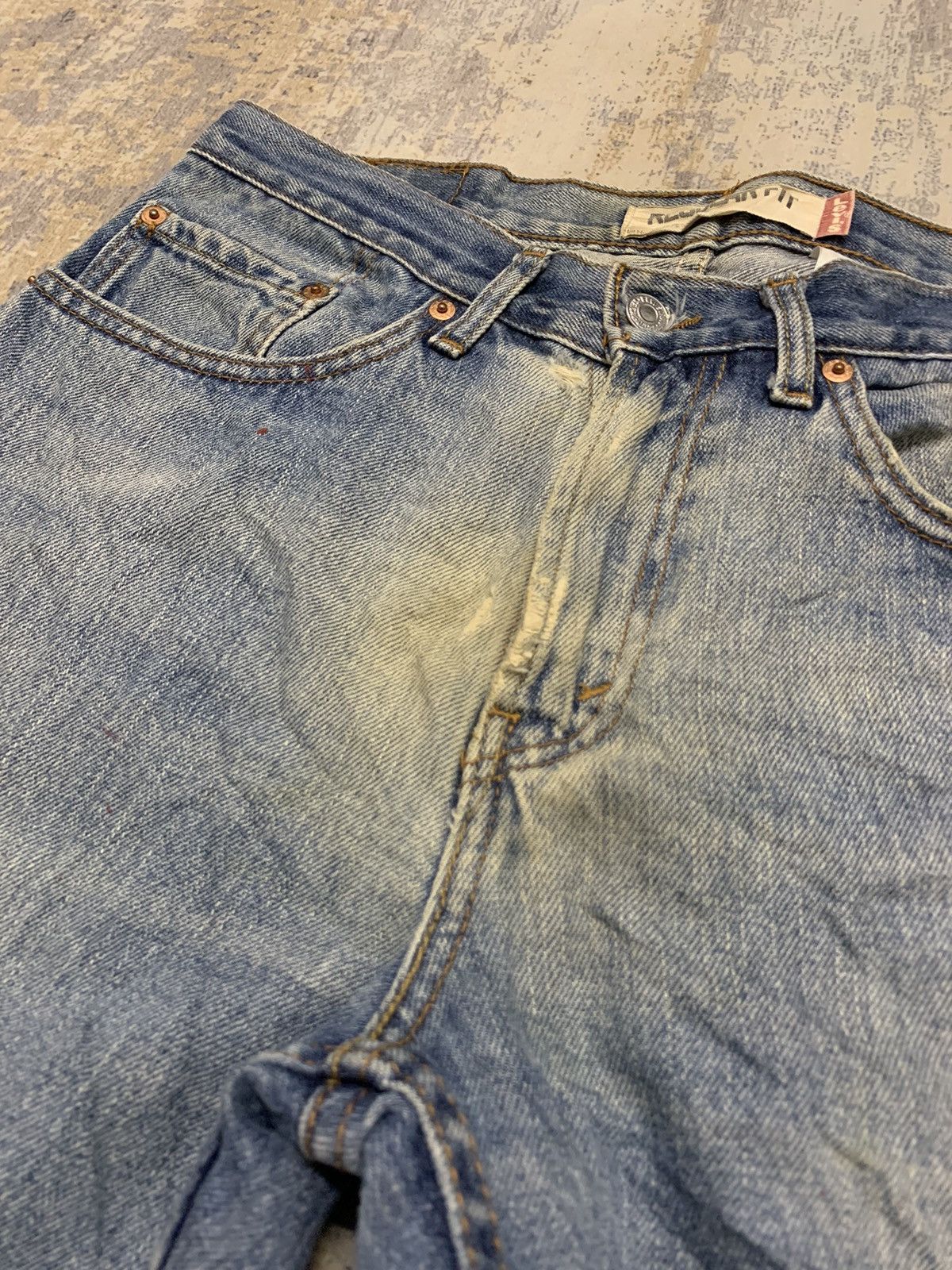 Levi's Levi's 505 Regular Fit Jeans Light Wash Straight Leg Denim Size US 31 - 7 Thumbnail