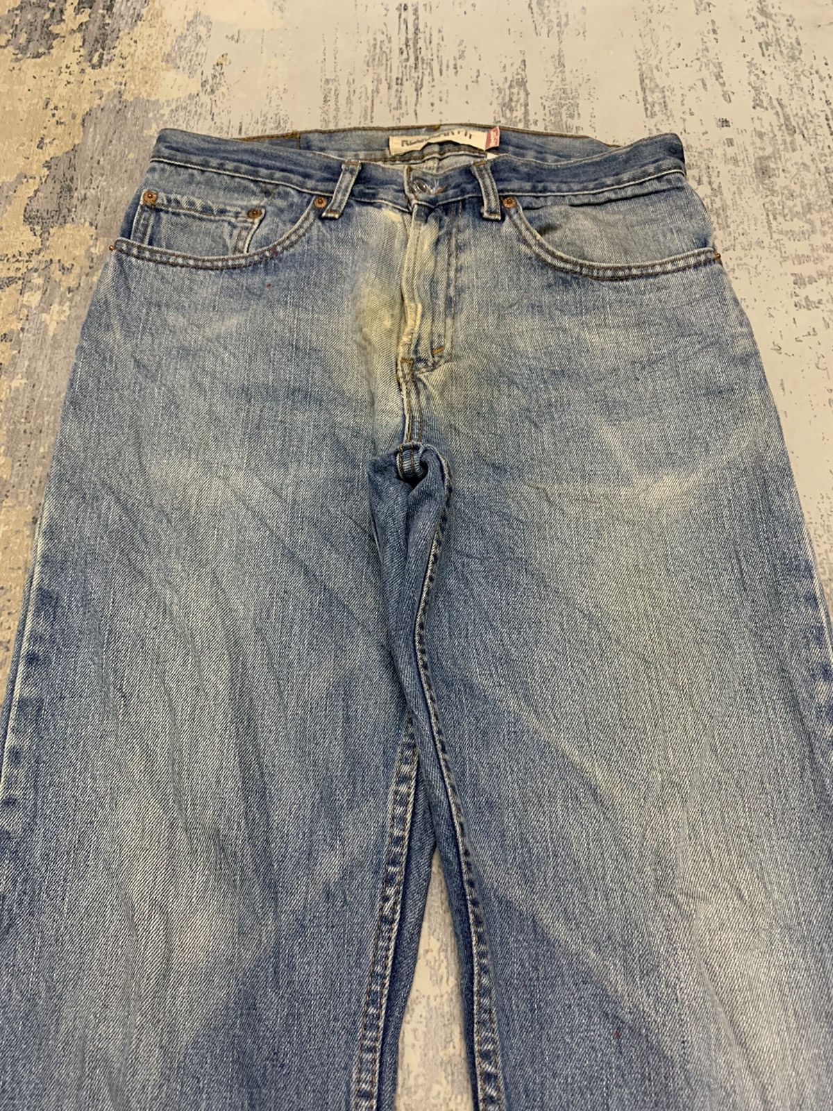 Levi's Levi's 505 Regular Fit Jeans Light Wash Straight Leg Denim Size US 31 - 2 Thumbnail