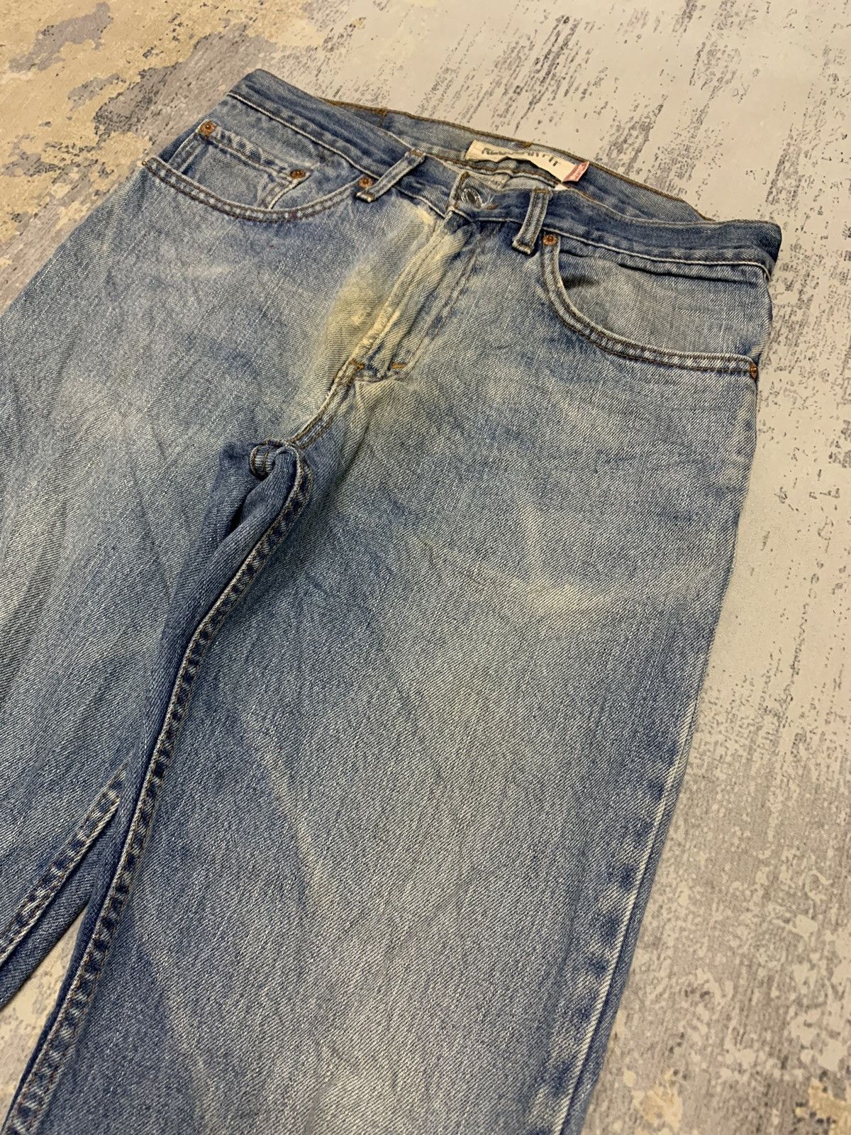 Levi's Levi's 505 Regular Fit Jeans Light Wash Straight Leg Denim Size US 31 - 5 Thumbnail