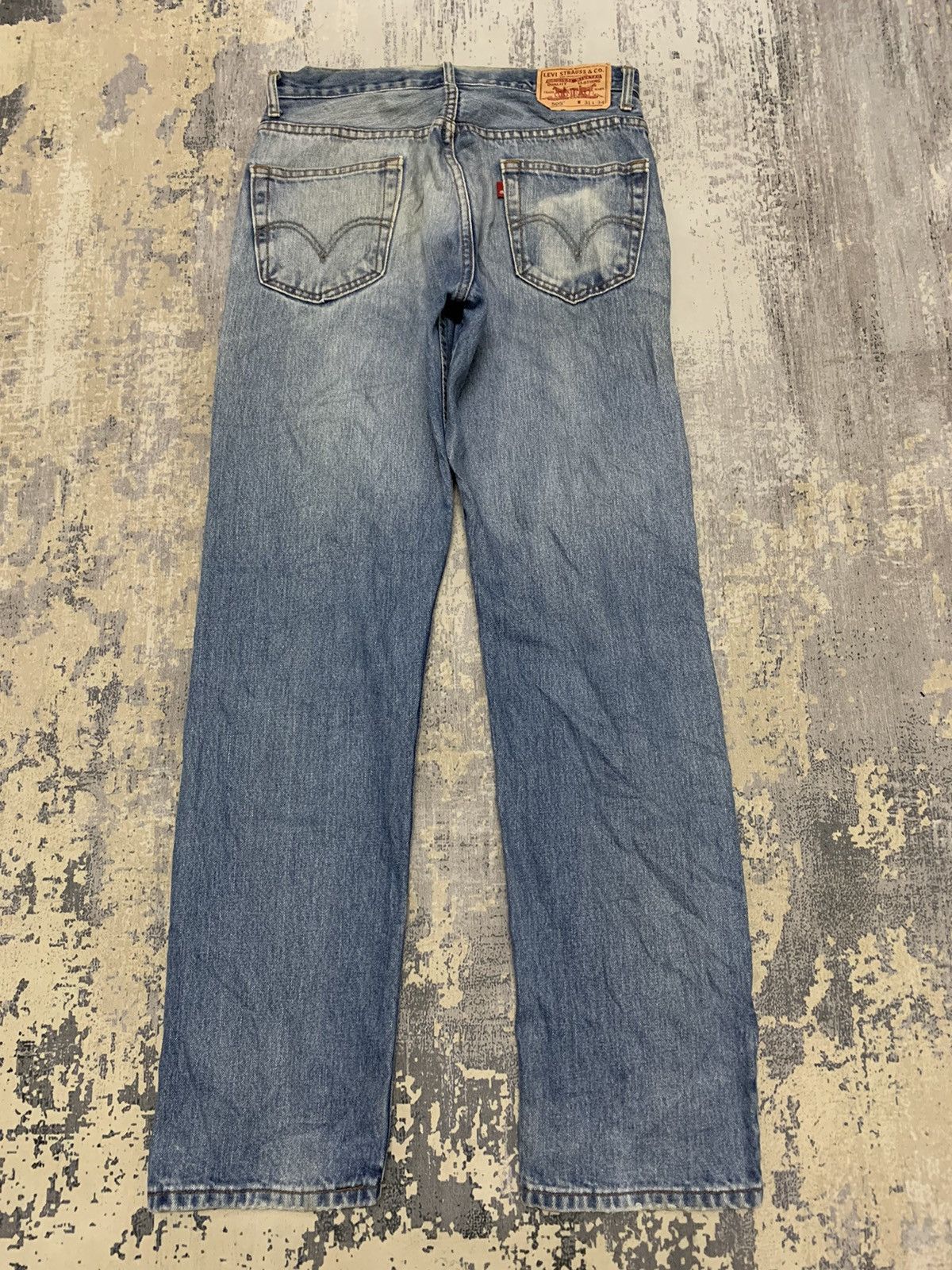 Levi's Levi's 505 Regular Fit Jeans Light Wash Straight Leg Denim Size US 31 - 10 Thumbnail