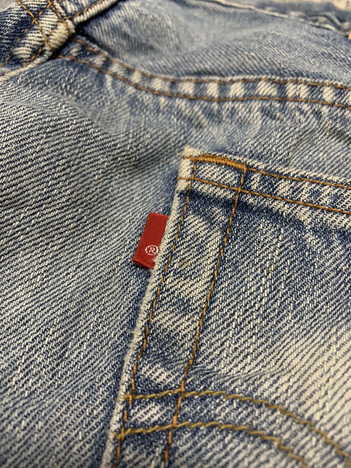 Levi's Levi's 505 Regular Fit Jeans Light Wash Straight Leg Denim Size US 31 - 14 Thumbnail