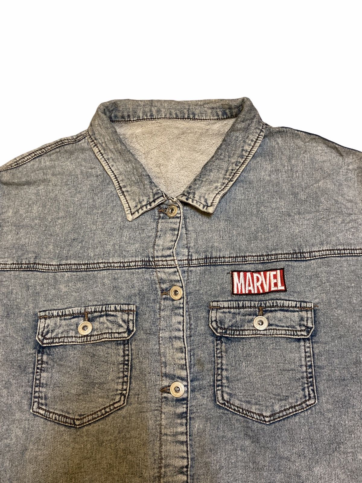 Japanese Brand × Marvel Comics MARVEL STRECHABLE DENIM JACKET Size US L / EU 52-54 / 3 - 4 Thumbnail