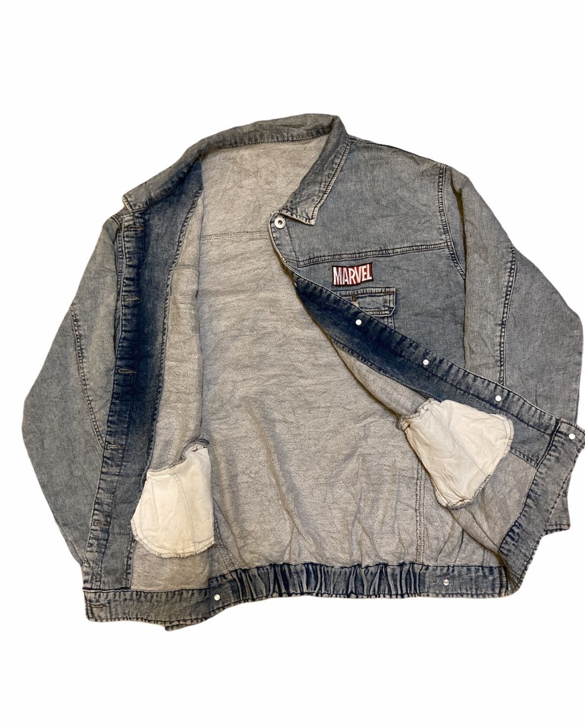 Japanese Brand × Marvel Comics MARVEL STRECHABLE DENIM JACKET Size US L / EU 52-54 / 3 - 3 Thumbnail