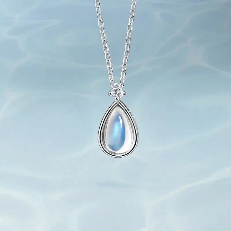Jewelry × Vintage Water Drop Moonstone Pendant Necklace Size ONE SIZE - 2 Thumbnail